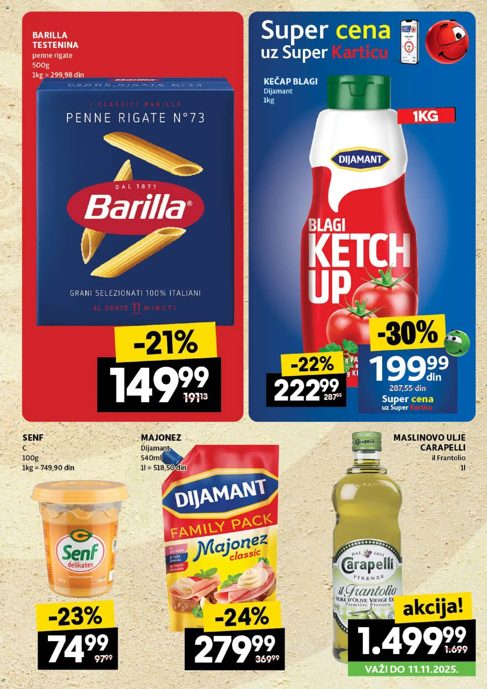 Idea katalog - važi od 06.11.2025 | Strana: 15 | Proizvode: Majonez, Testenina, Senf, Ulje