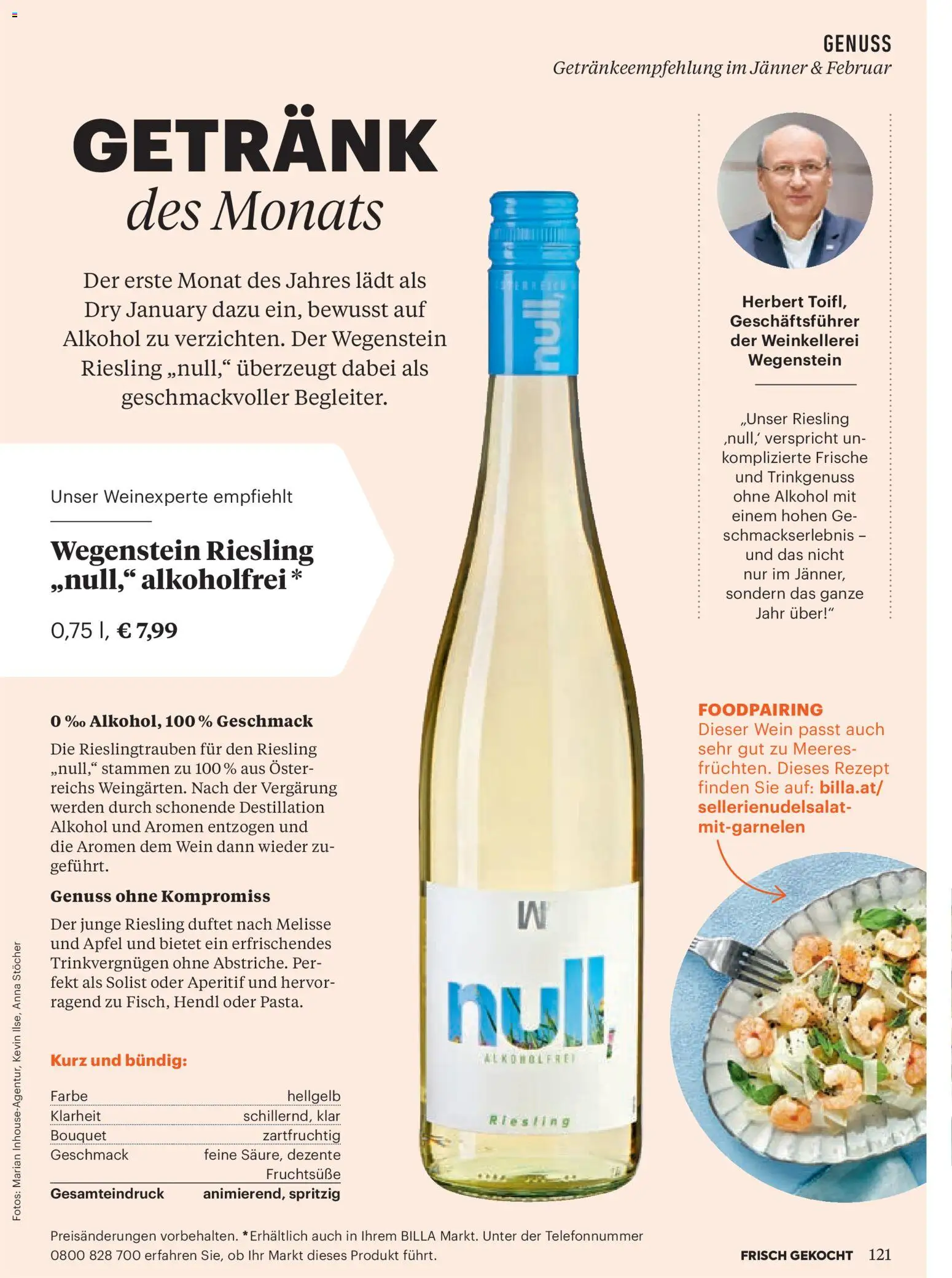Billa  Frisch Gekocht gültig ab 01.01.2026 | Seite: 117 | Produkte: Wein, Äpfel