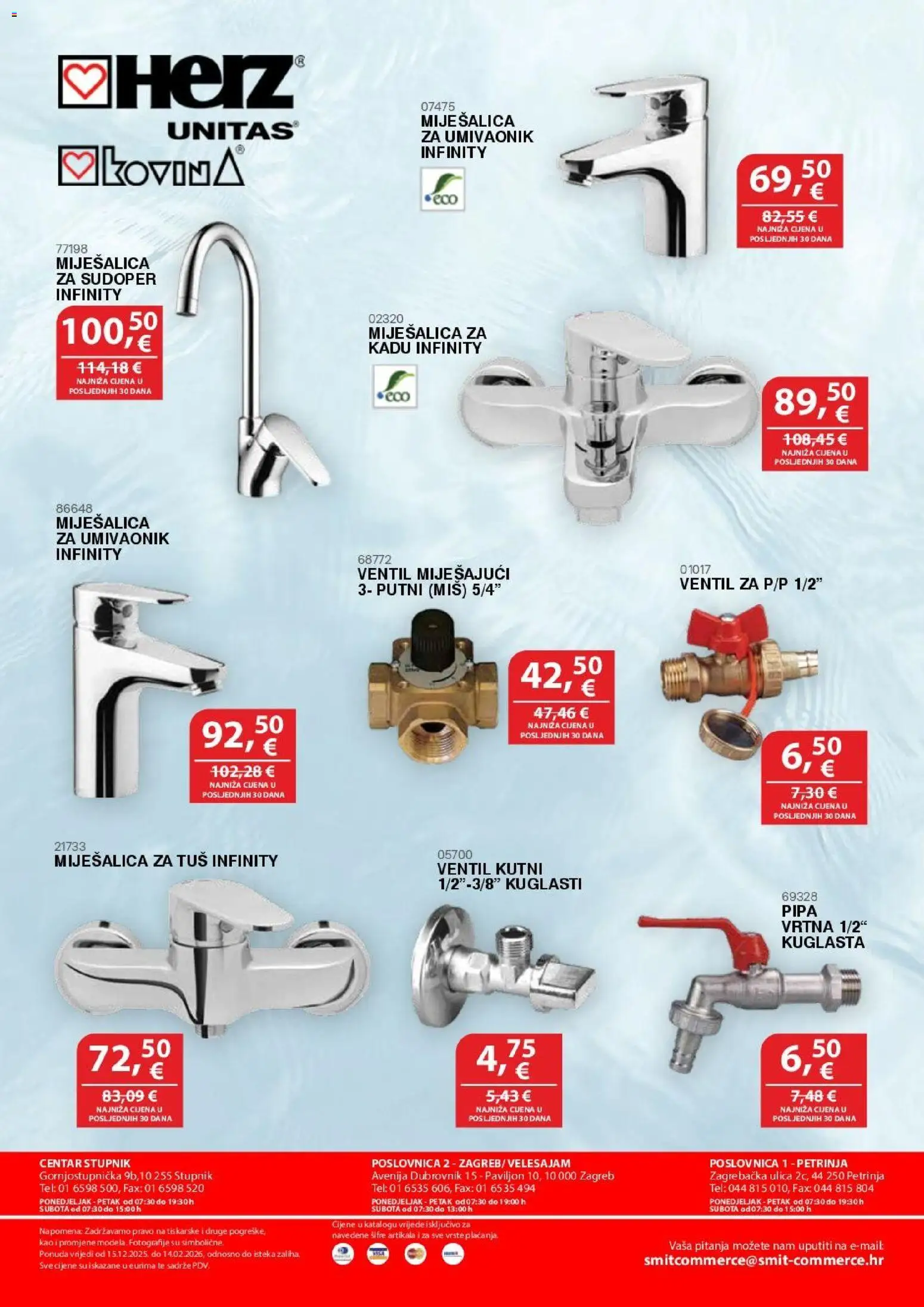 Smit Commerce katalog | vrijedi od 15.12.2025 | Stranica: 12 | Proizvodi: Umivaonik, Tuš, Ventil, Miš