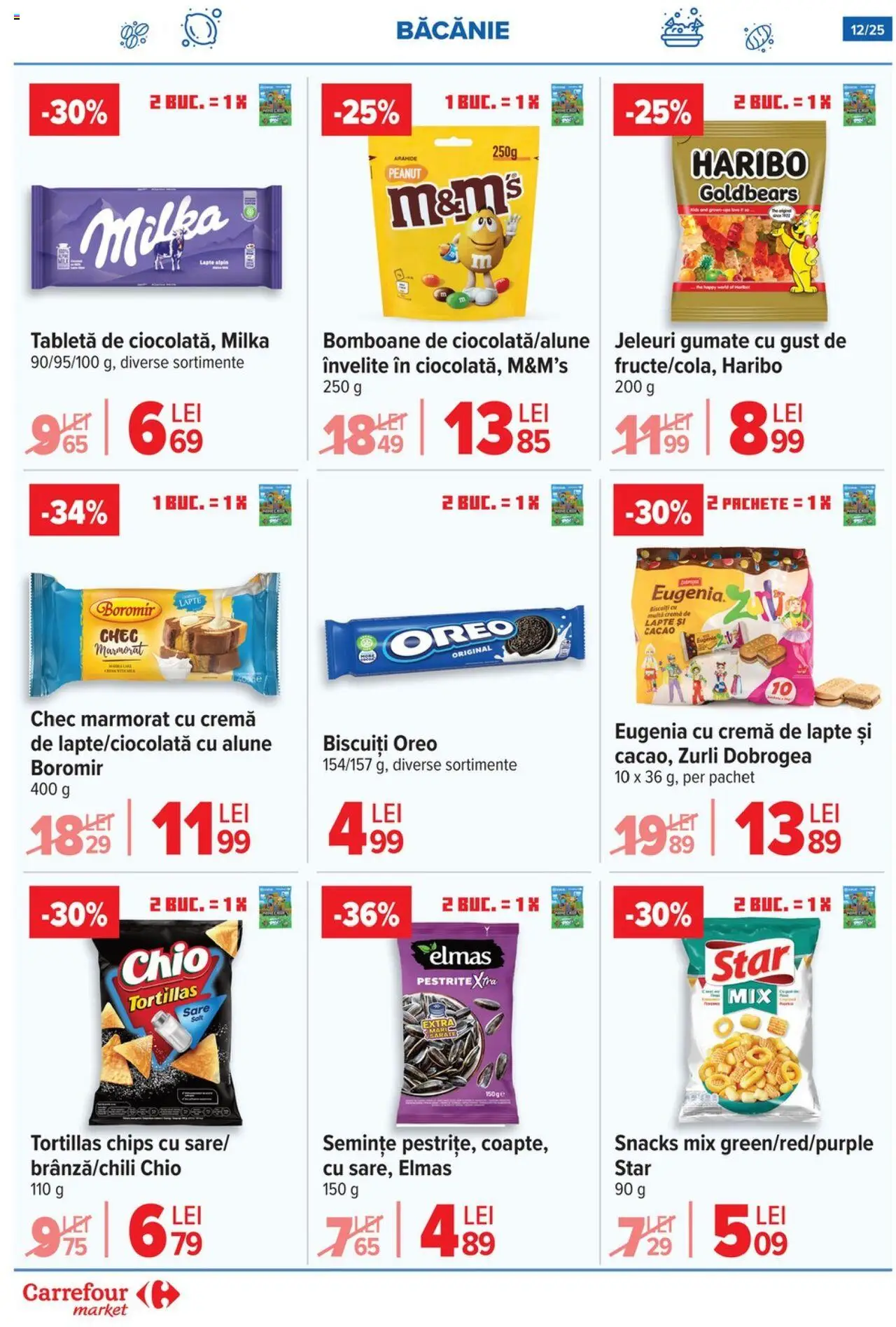 Noul catalog Carrefour – valabil de la 17.09.2025 | Pagină: 12 | Produse: Tabletă, Alune, Lapte, Sare
