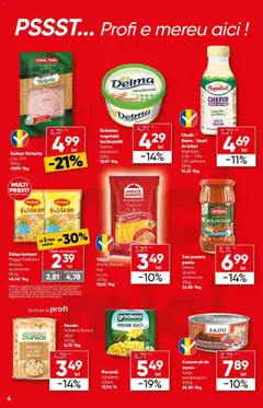 Ofertele Profi valabile de la 15.04.2026 | Pagină: 4 | Produse: Ouă, Salam, Paste, Sos