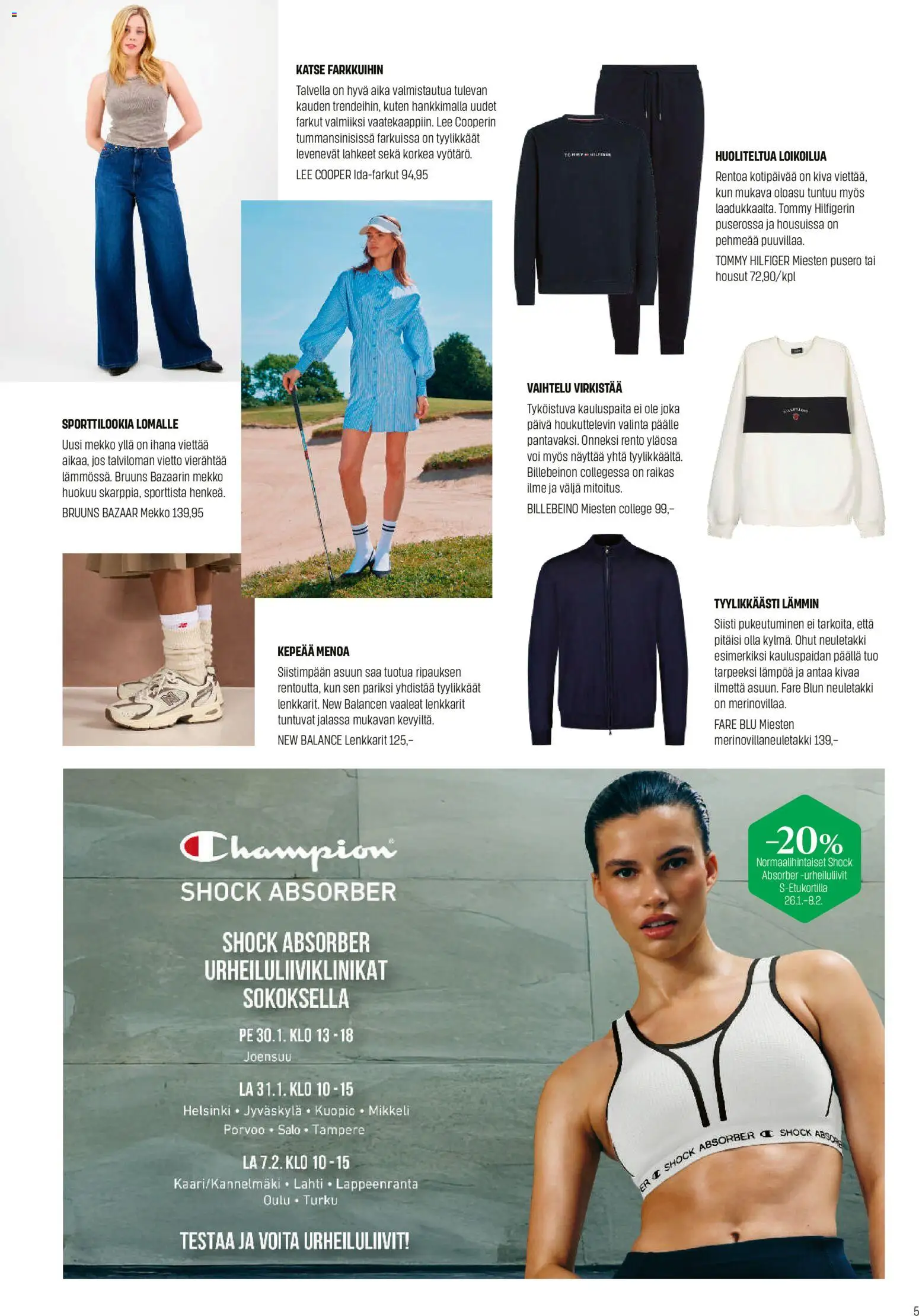 Sokos tarjoukset – voimassa 26.01.2026 alkaen | Sivu: 5 | Tuotteet: Neuletakki, Lenkkarit, Mekko, Farkut