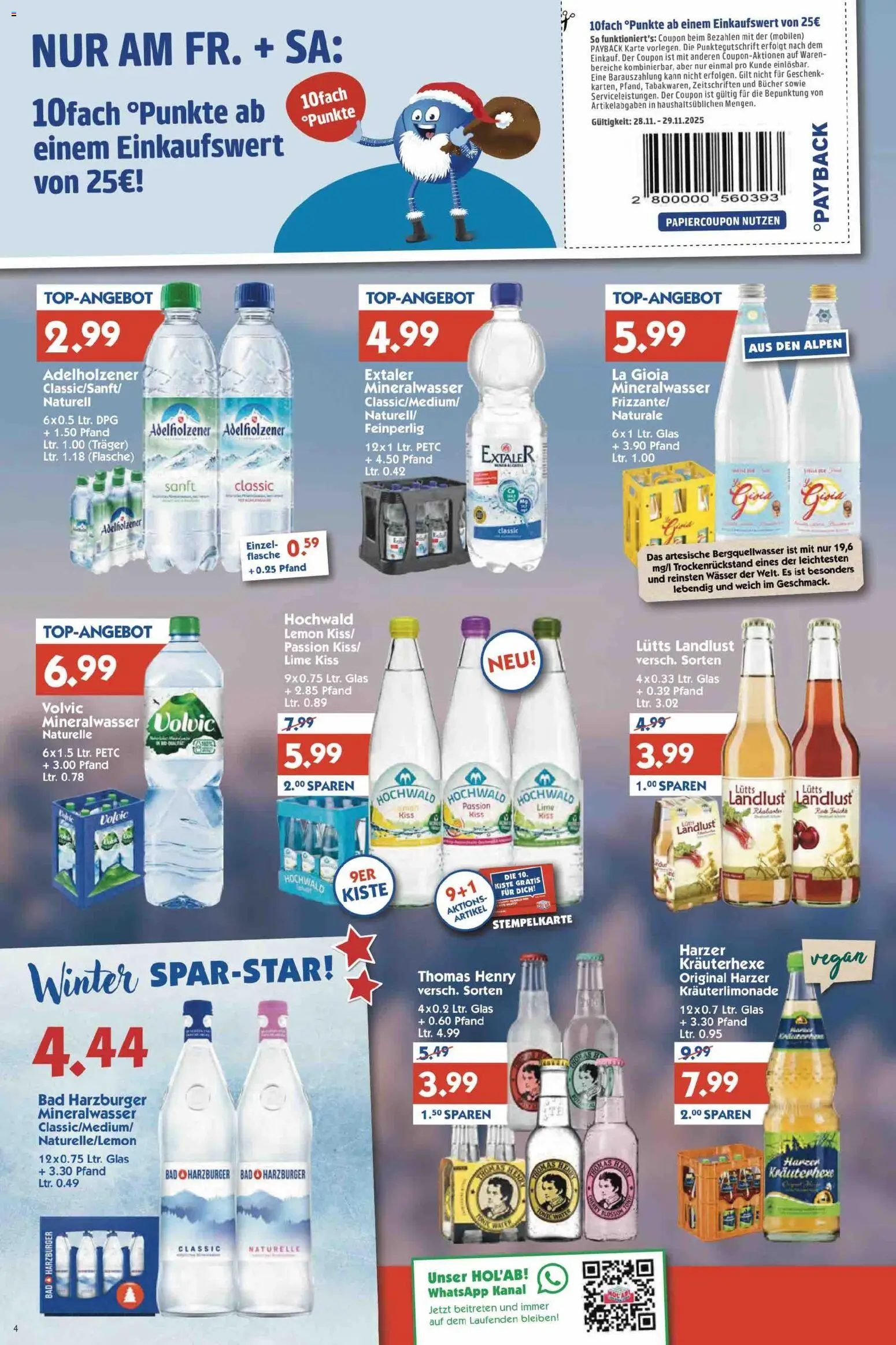 HOL’AB! Prospekt – gültig ab 24.11.2025 | Seite: 4 | Produkte: Bad, Mineralwasser, Wasser, Volvic