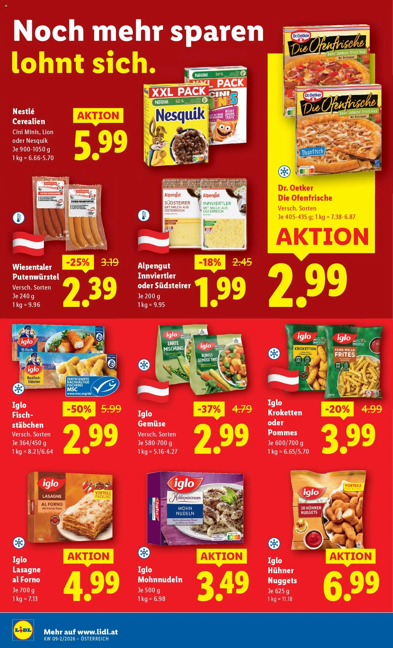 Lidl Flugblatt - Oberpullendorf, Güssing, Oberwart gültig ab 26.02.2026 | Seite: 10 | Produkte: Pasta, Zucker, Fisch, Nudeln