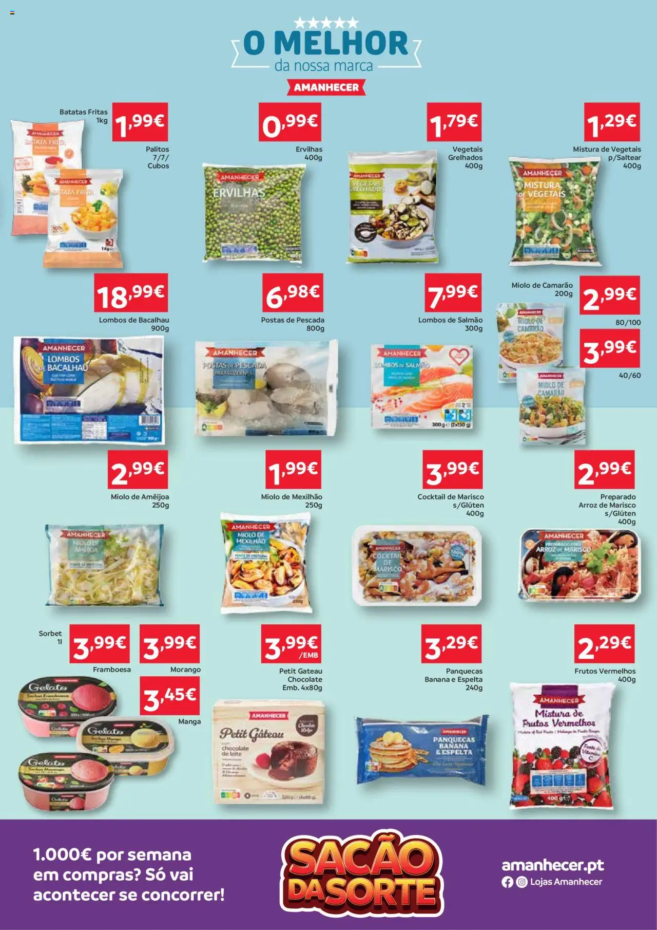 Amanhecer Folheto Madeira │ válido de 04.09.2025 | Página: 3 | Produtos: Banana, Panquecas, Salmão, Arroz