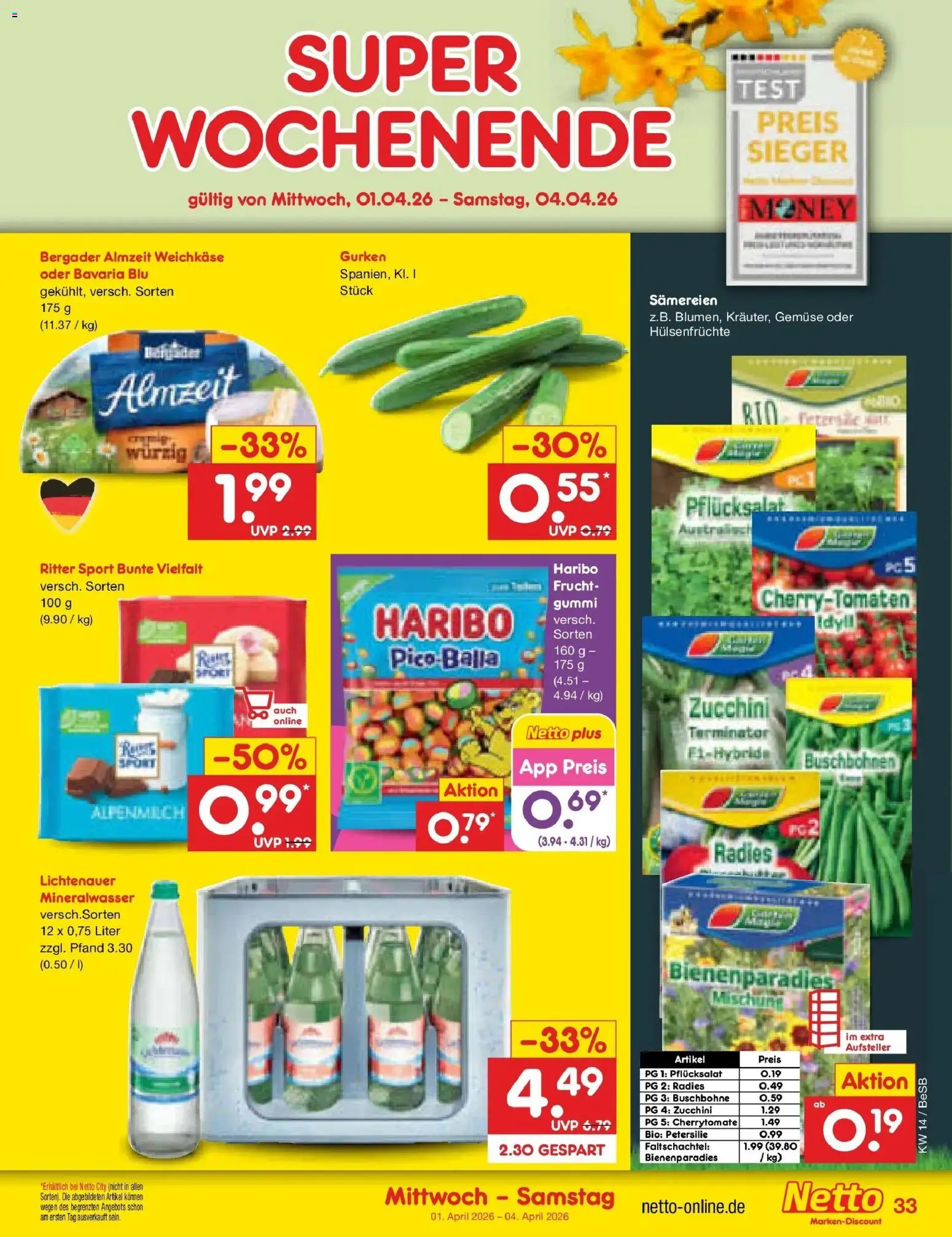 Netto Marken-Discount Prospekt Kremmen	 – gültig ab 30.03.2026 | Seite: 47 | Produkte: Gemüse, Petersilie, Zucchini, Gurken