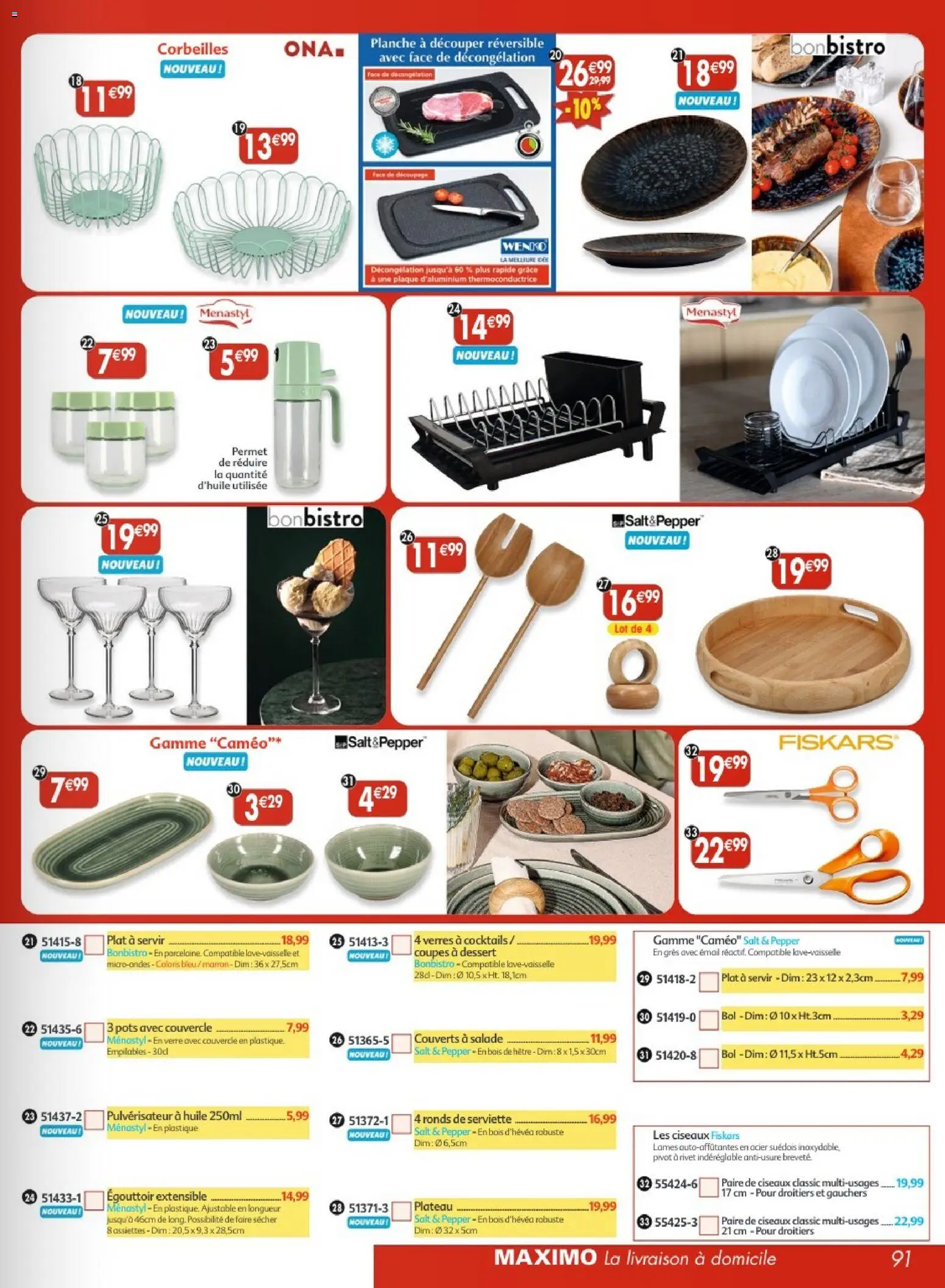 {H1} | Page: 91 | Produits: Salade, Plateau, Bol, Huile