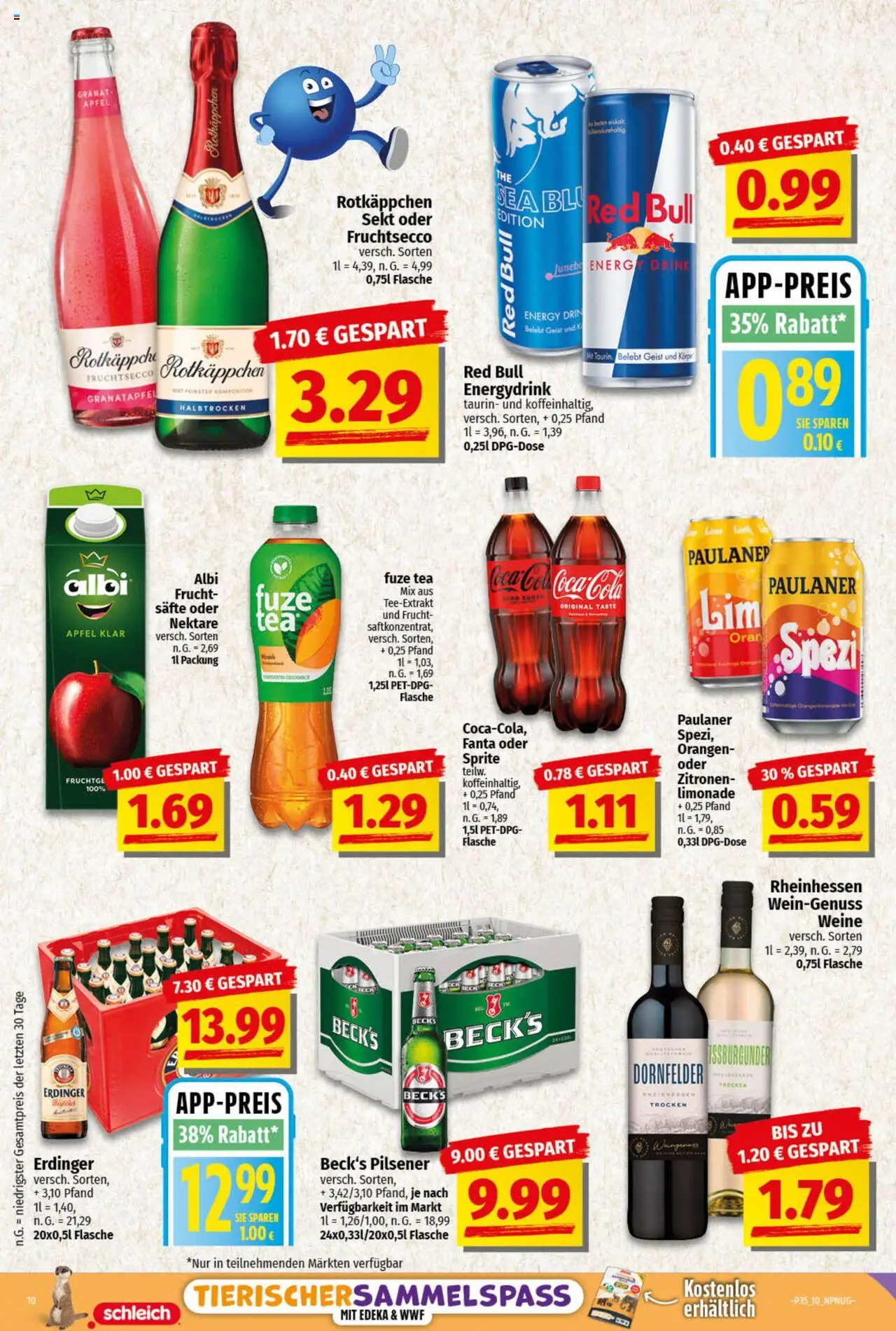 NP Discount Prospekt 	 - gültig ab dem 25.08.2025 | Seite: 10 | Produkte: Erdinger, Energy, Äpfel, Fruchtsecco