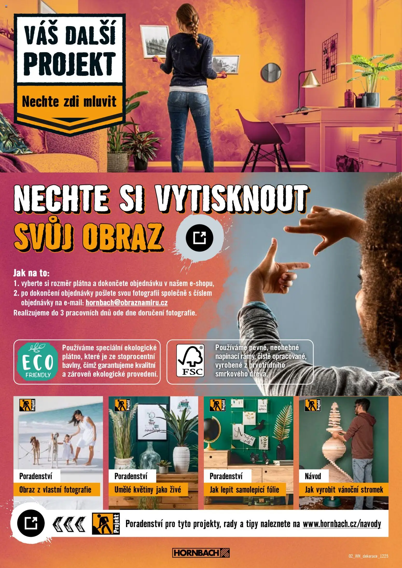 HORNBACH leták - Kreativní domov od 03.12.2025 | Strana: 2 | Produkty: Fólie, Umělé květiny, Květiny, Obraz