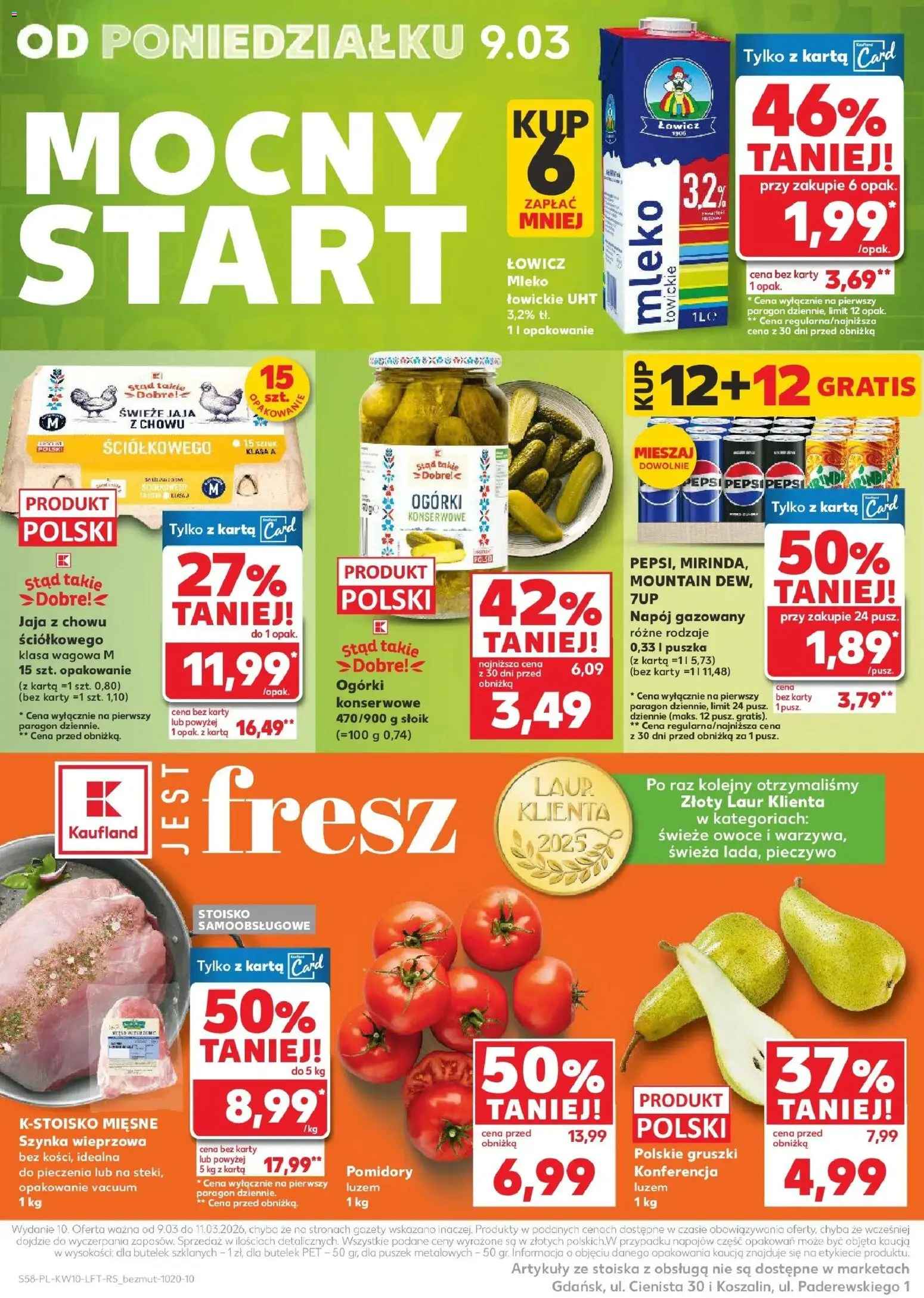 Kaufland gazetka od 05.03.2026 | Strona: 58 | Produkty: Pieczywo, Szynka wieprzowa, Szynka, Mleko