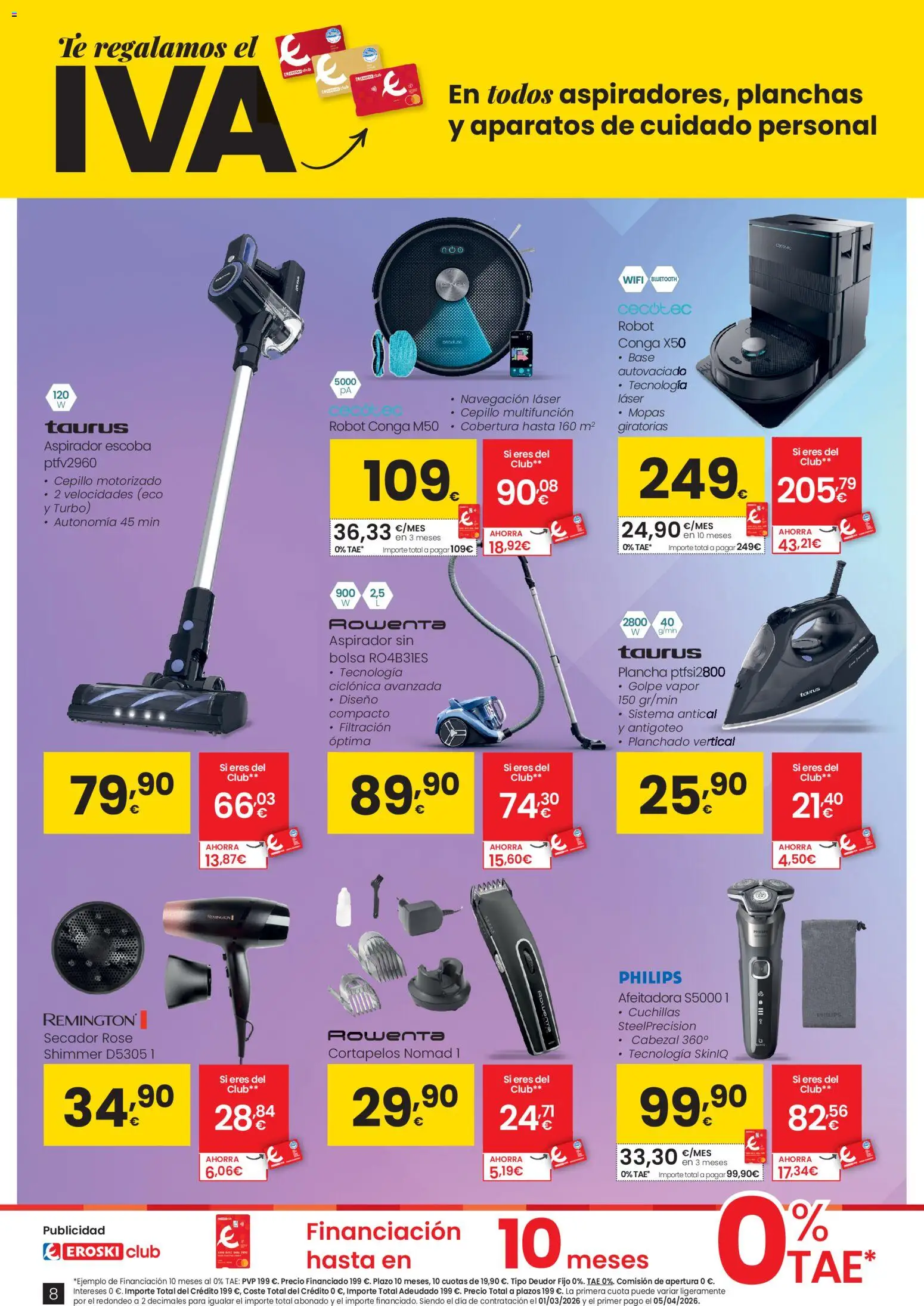 Eroski - Oh Qué tecno │ válido desde el 26.02.2026 | Página: 8 | Productos: Té, Bolsa, Robot, Navegación