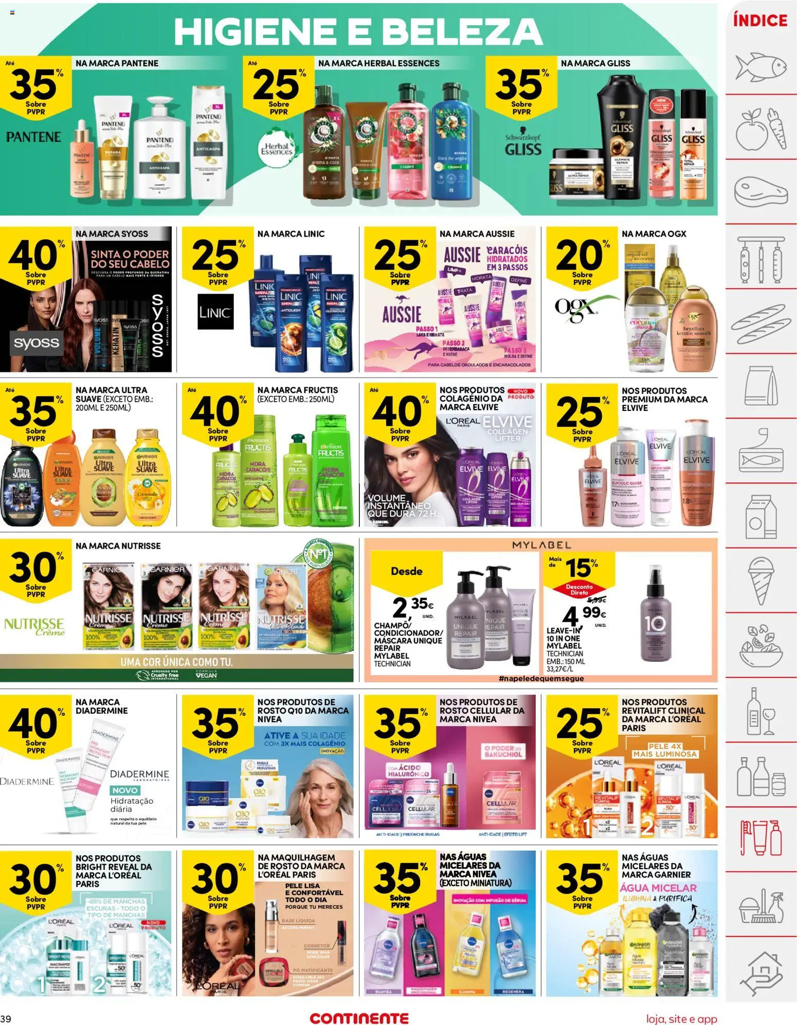 Continente folheto │ válido de 21.04.2026 | Página: 39 | Produtos: Gloss, Agua, Corretor, Base