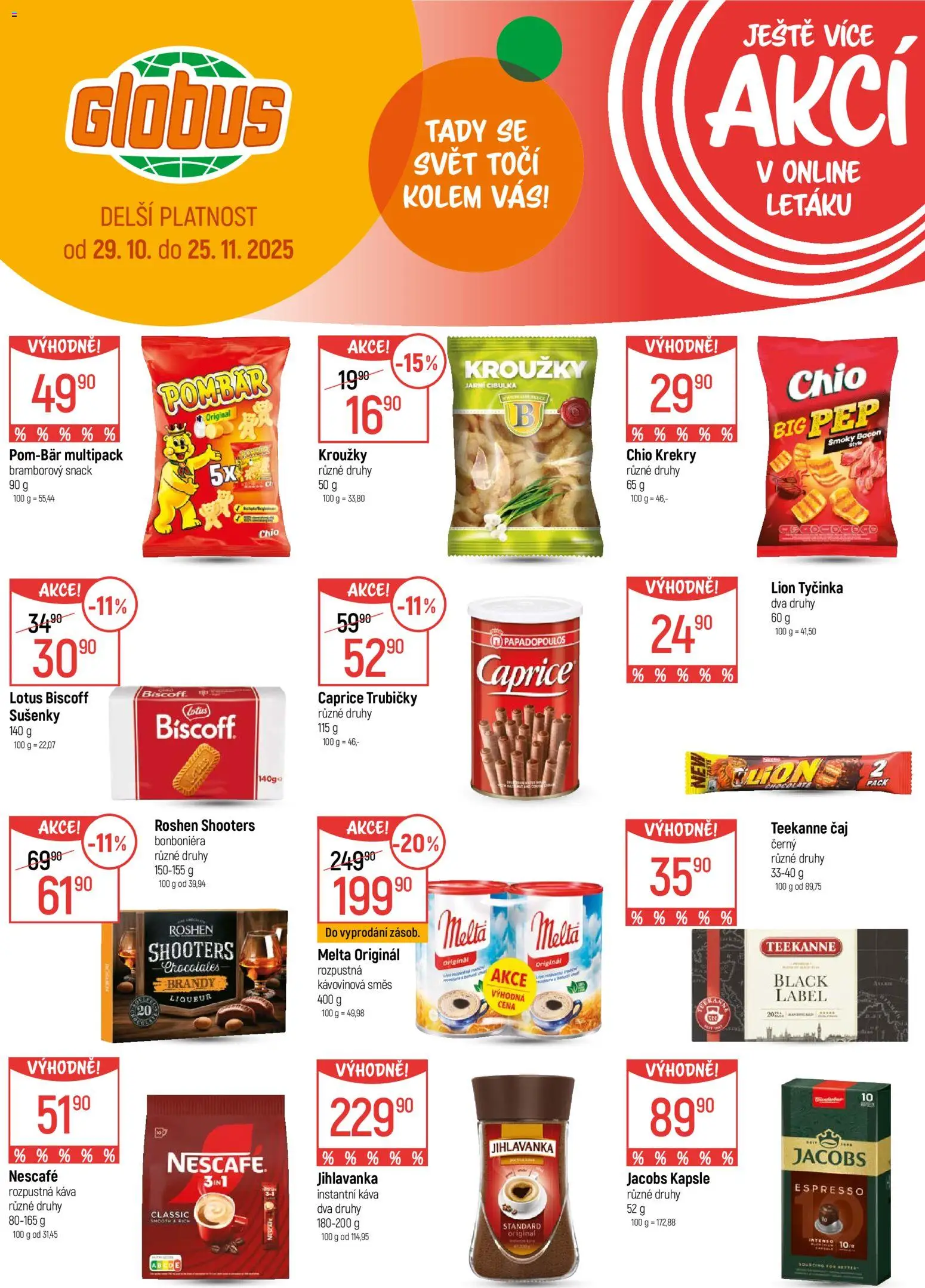 Globus leták - Opava od 29.10.2025 | Strana: 39 | Produkty: Globus, Rozpustná káva, Teekanne, Lotus Biscoff