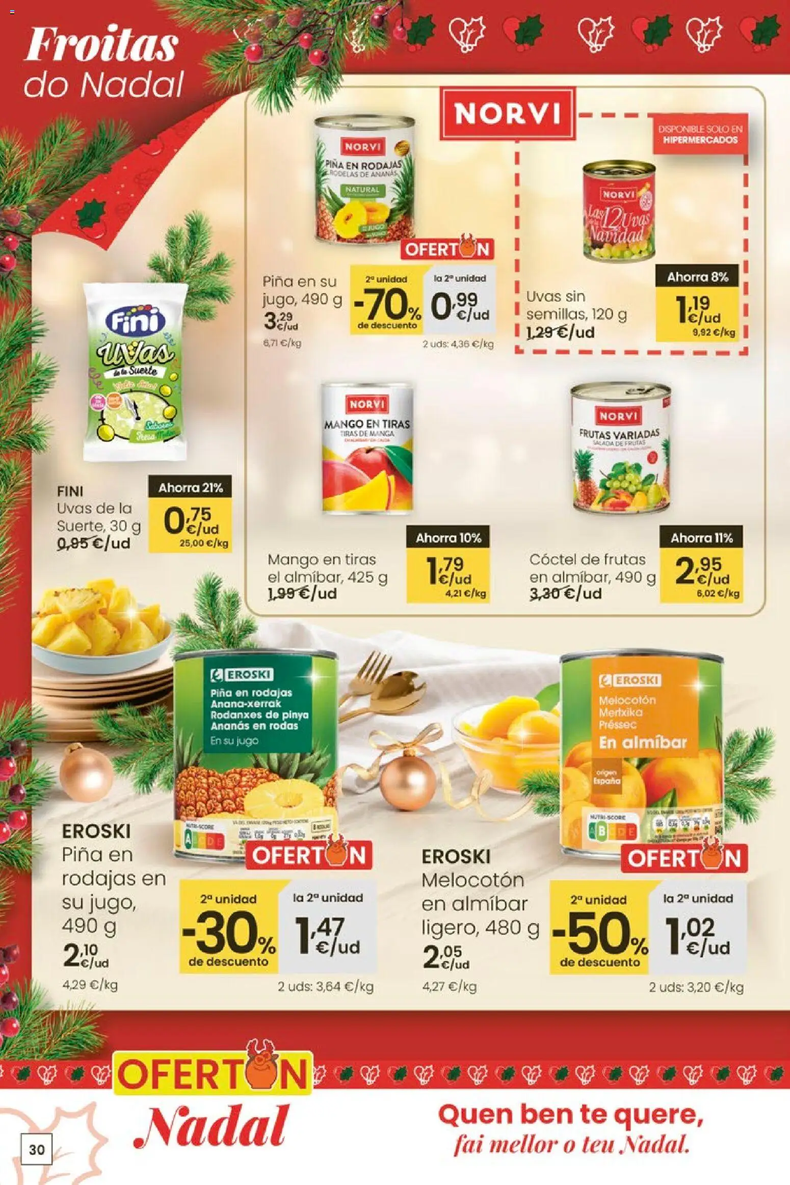 Eroski - Center │ válido desde el 18.12.2025 | Página: 30 | Productos: Τζίντζερ, Jugo, Piña, Ρούτερ