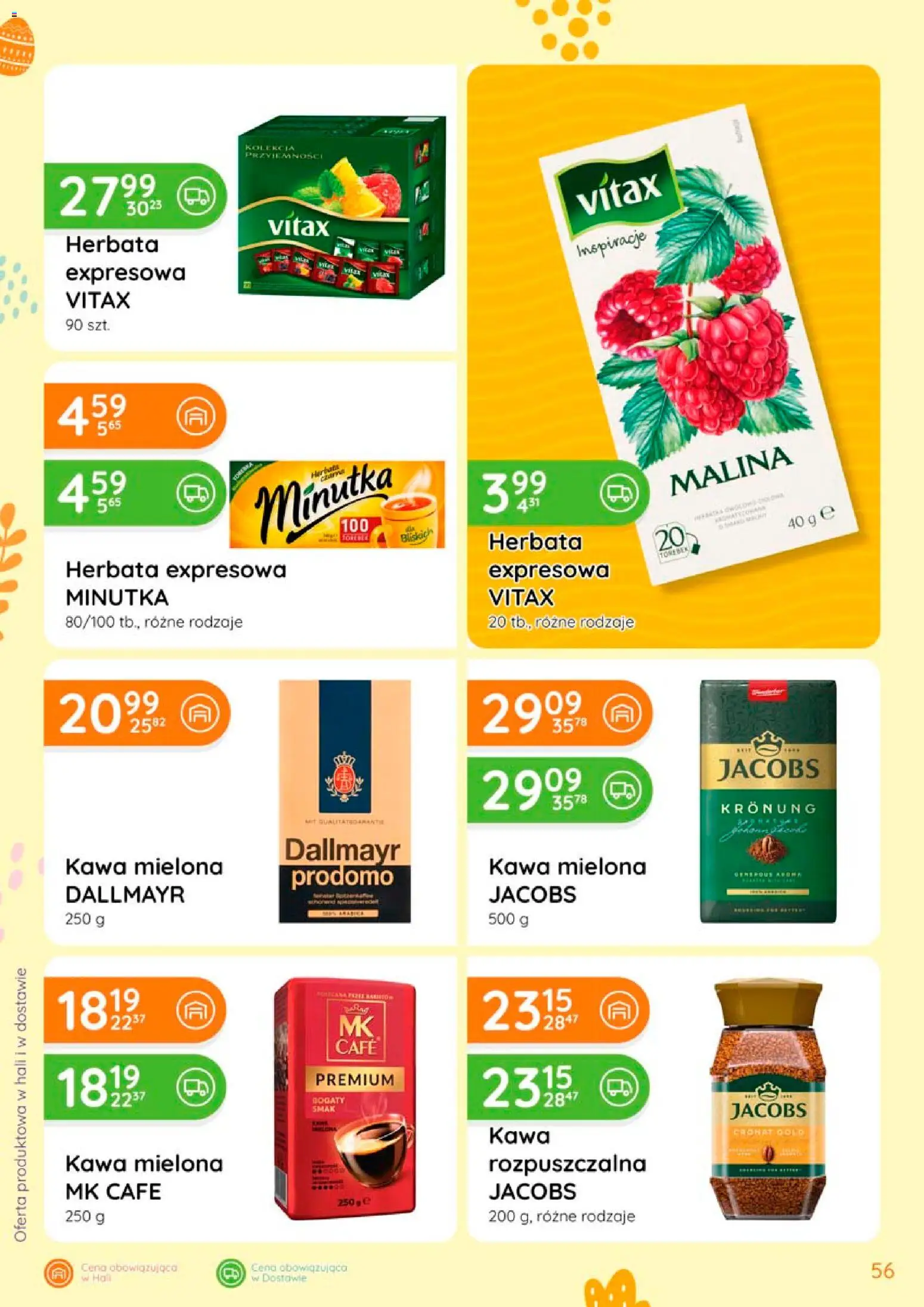 Eurocash gazetka - Oferta Produktowa od 05.03.2026 | Strona: 56 | Produkty: Malina, Kawa, Herbata