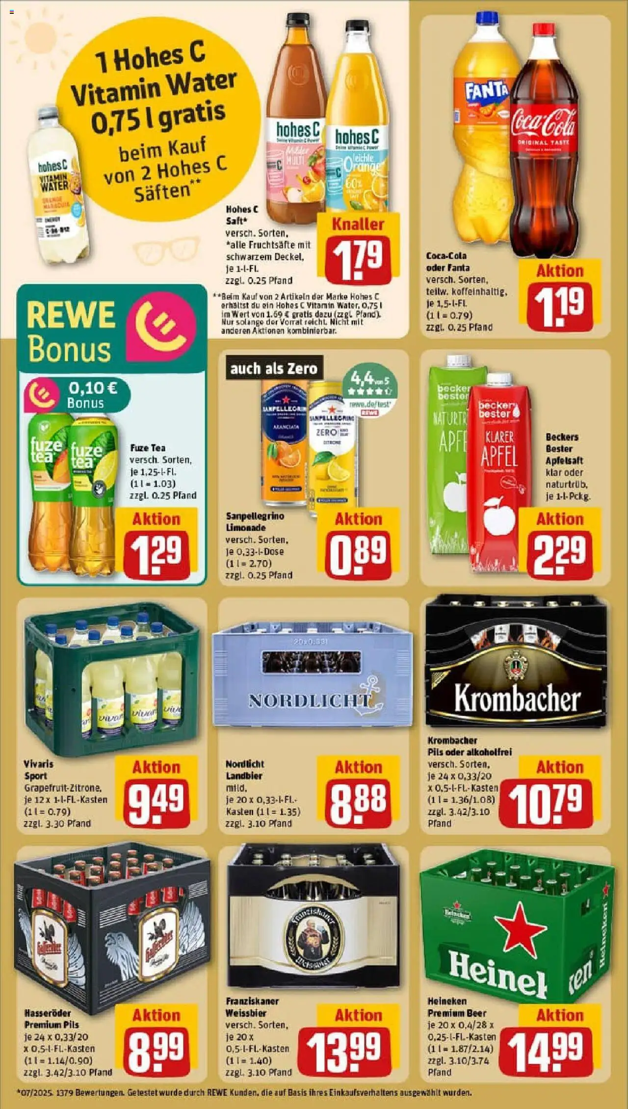Rewe prospekt Vechta	 - gültig ab dem 24.08.2025 | Seite: 18 | Produkte: Pils, Limonade, Apple, Hohes c