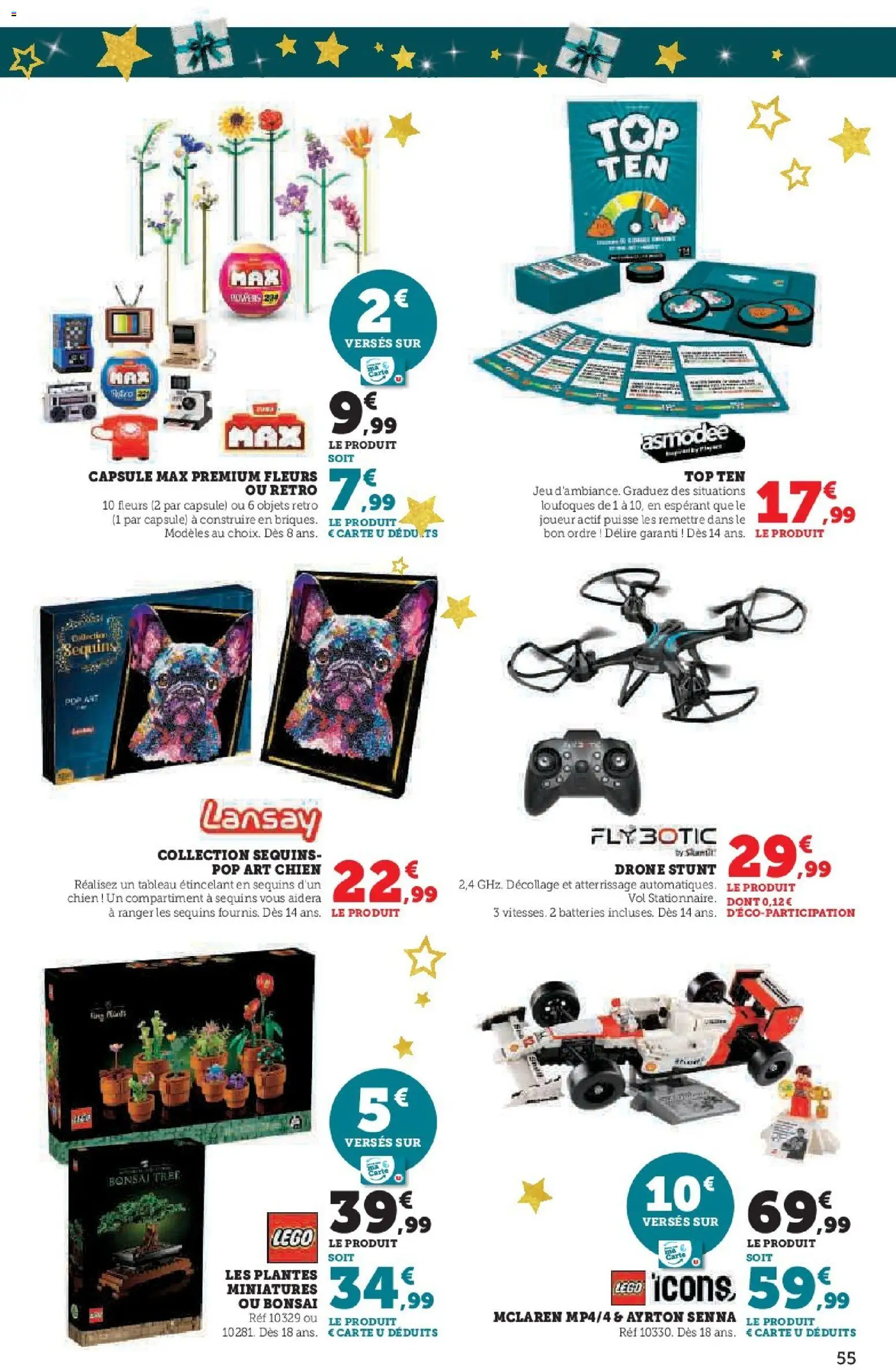 {H1} | Page: 55 | Produits: Légo, Joueur, Plantes, Drone