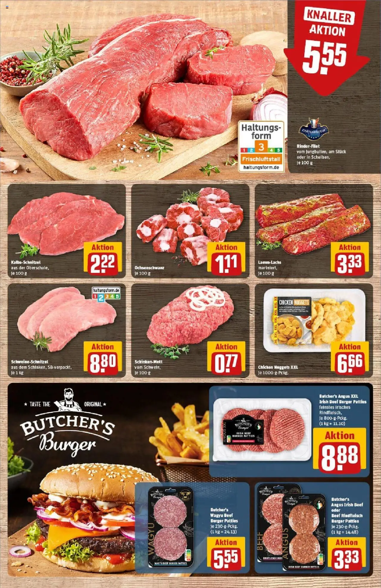 Rewe prospekt Bitburg	 - gültig ab dem 22.06.2025 | Seite: 9 | Produkte: Rinderfilet, Burger, Schnitzel, Rindfleisch