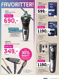Forhåndsvisning av Elon kundeavis gyldig fra 08.12.2025 | Side: 5 | Produkter: Tannbørste, Barbermaskin, Krølltang, Hårføner