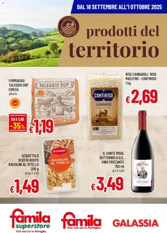Anteprima del volantino Galassia Prodotti del Territorio catalogo valido a partire dal 18.09.2025