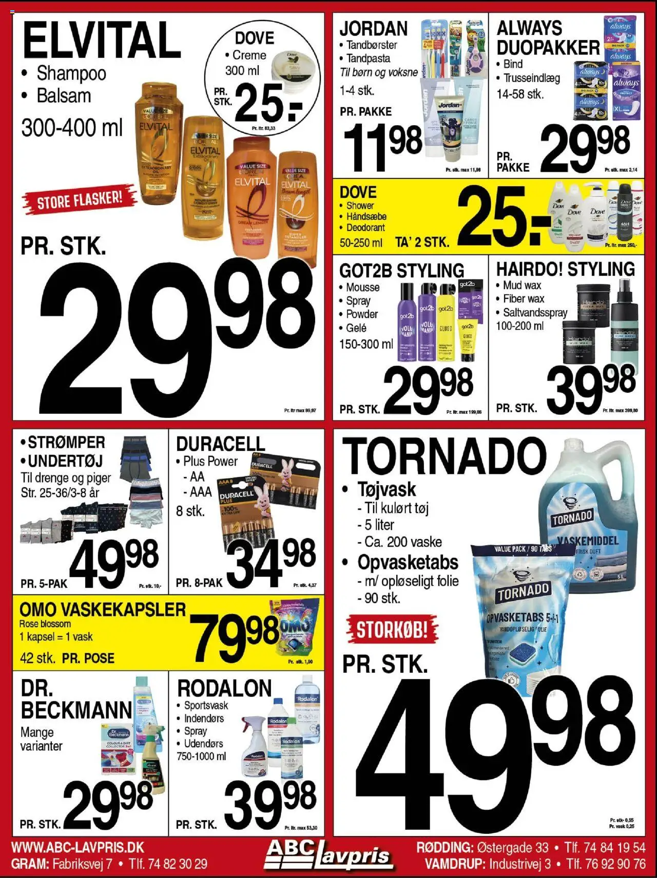 Abc Lavpris Tilbudsavis gyldig fra 06.08.2025 | Side: 8 | Produkter: Deodorant, Tandpasta, Strømper, Tøj