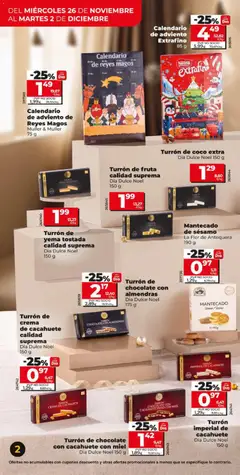Vista previa Turrón de coco extra, Turrón de coco extra Dia Dulce Noel 150 g válido desde el 26.11.2025 | Página: 2