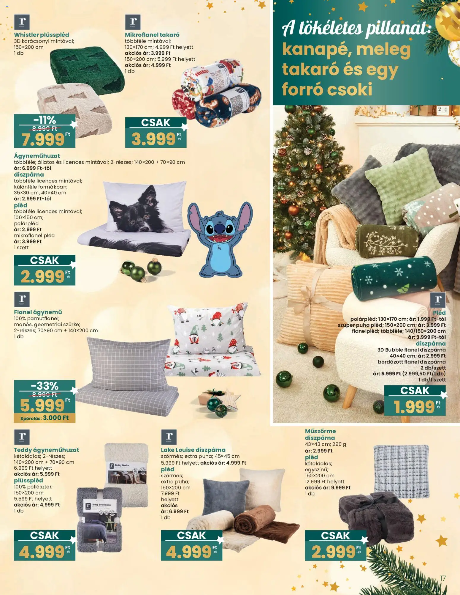 Interspar akciós ujság - amely érvényes a következő dátumtól: 20.12.2025 | Oldal: 17 | Termékek: Takaró, Ágynemű, Ágyneműhuzat, Díszpárna