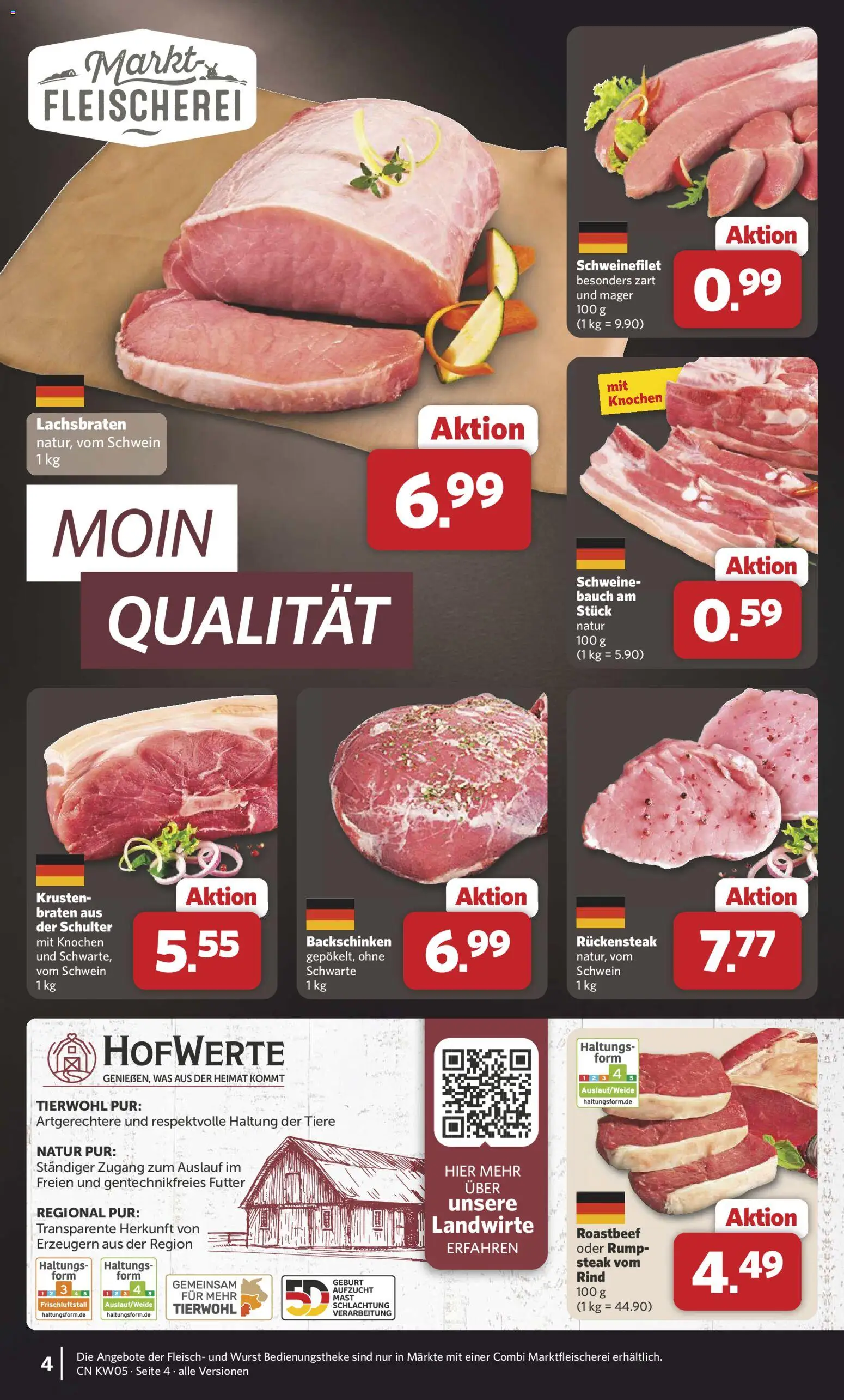 Combi Prospekt 	 – gültig ab 26.01.2026 | Seite: 4 | Produkte: Roastbeef, Schweinefilet, Steak, Fleisch
