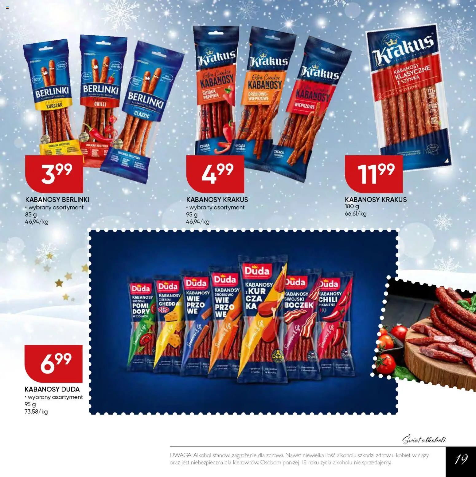 Chata Polska Gazetka - Mocna Oferta od 16.12.2025 | Strona: 19 | Produkty: Chili, Kabanosy, Boczek, Alkohol