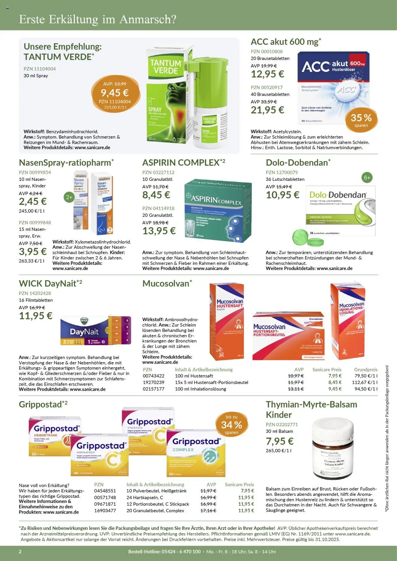Sanicare Prospekt Herbst – gültig ab 11.09.2025 | Seite: 2 | Produkte: Uhr