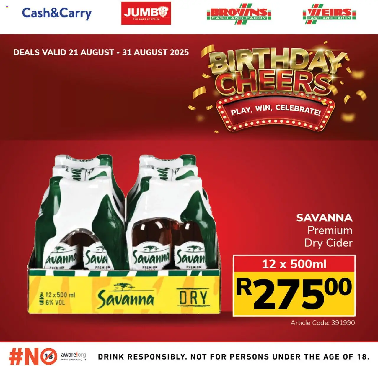 Jumbo Birthday Specials Beer and Cider │ valid from 21.08.2025 | Page: 5 | Products: Cider