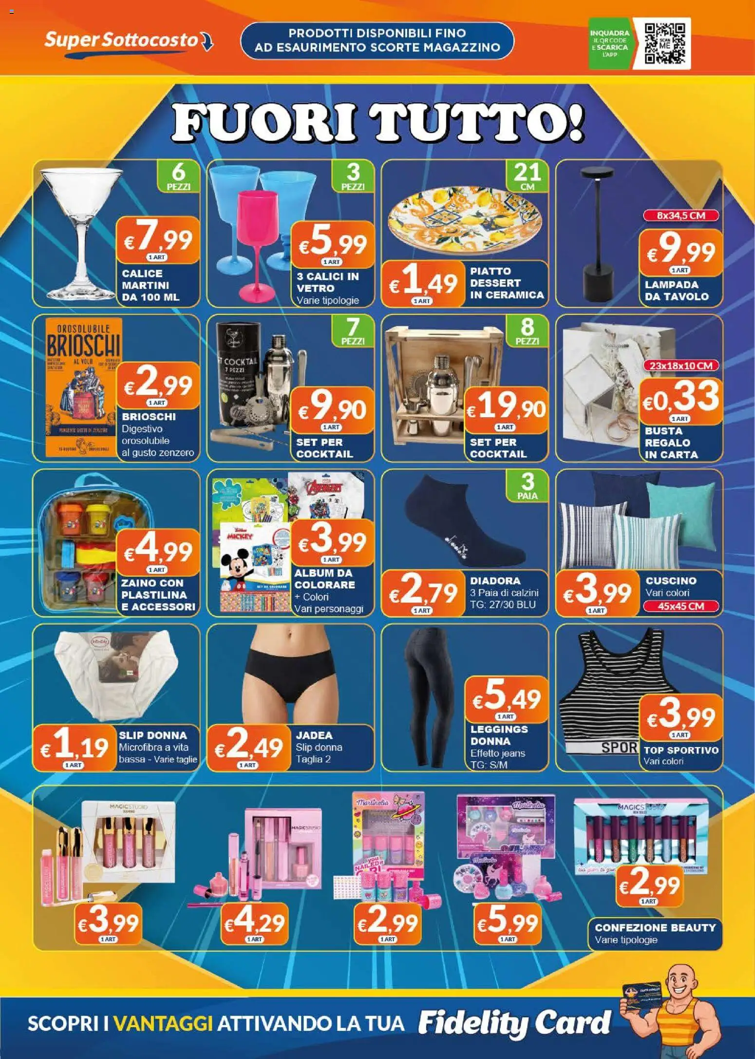 Volantino Mister Risparmio del 02.04.2026 | Pagina: 7 | Prodotti: Calzini, Leggings, Zaino, Cuscino