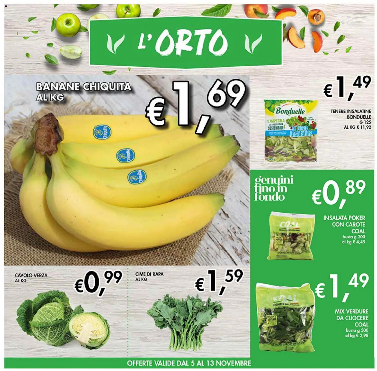 Volantino Coal del 05.11.2025 | Pagina: 7 | Prodotti: Insalata, Verdure, Carote, Cavolo