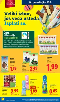 Čokoladni zec, 150 g, Vrijedi do nedjelje, 29.3. - Pregled kataloga iz trgovine Lidl, vrijedi od 23.03.2026 | Stranica: 18