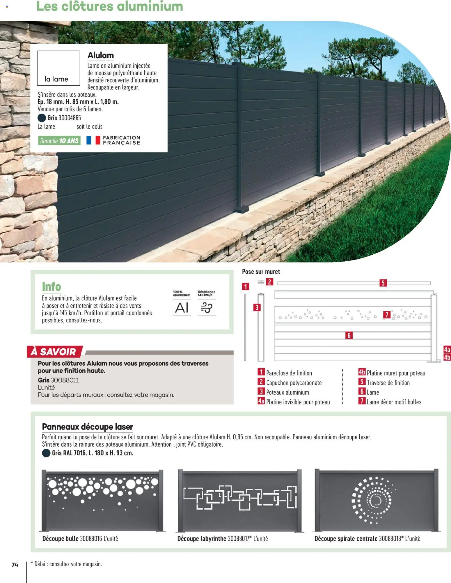 {H1} | Page: 74 | Produits: Mousse, Portail, Clôture