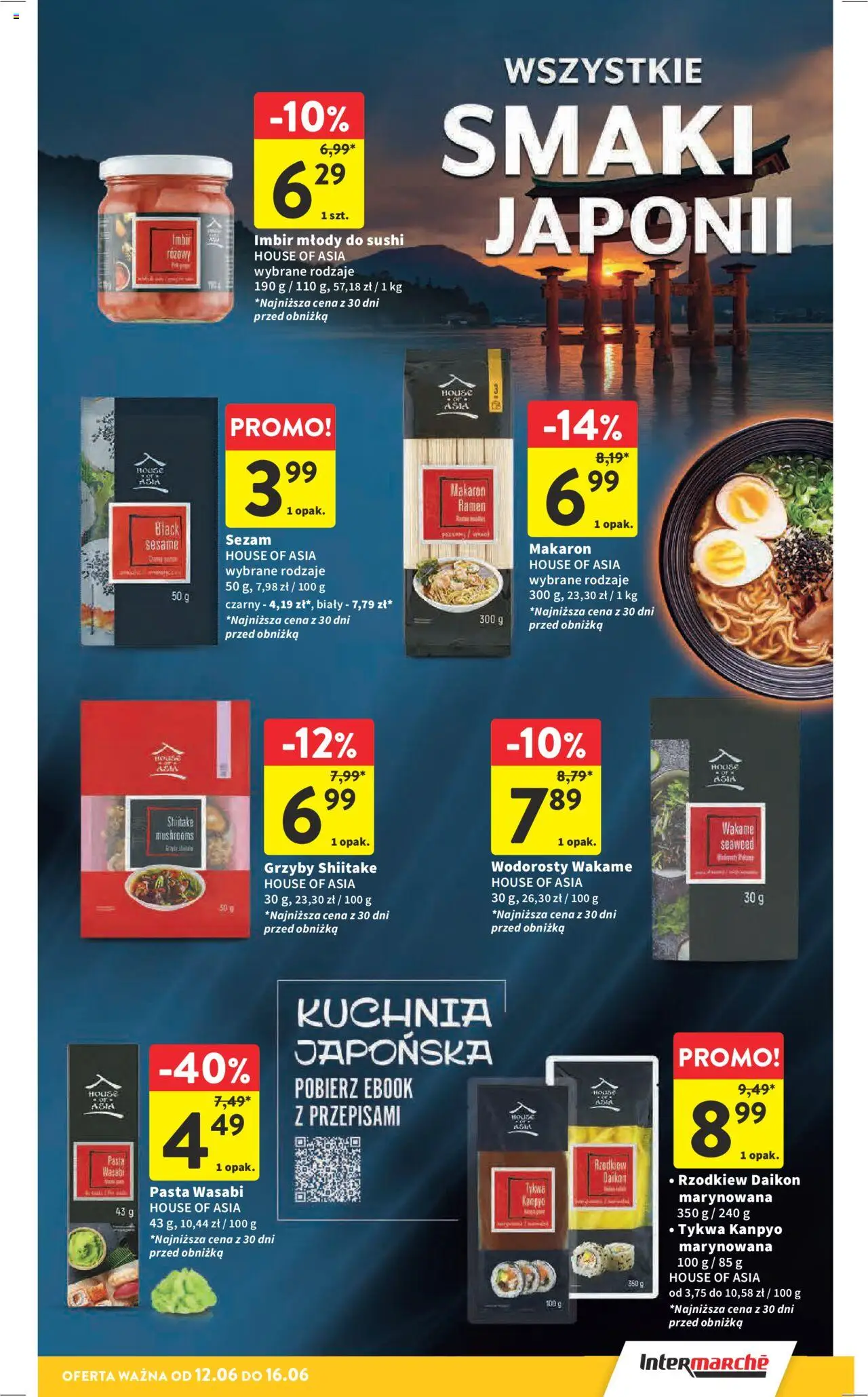 Intermarche Gazetka od 12.06.2025 | Strona: 31 | Produkty: Wakame, Imbir, Sushi, Makaron