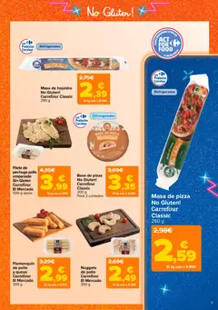 Vista previa Carrefour Sin Gluten válido desde el 07.04.2026 | Página: 3 | Productos: Pizza, Paté, Filete, Nuggets