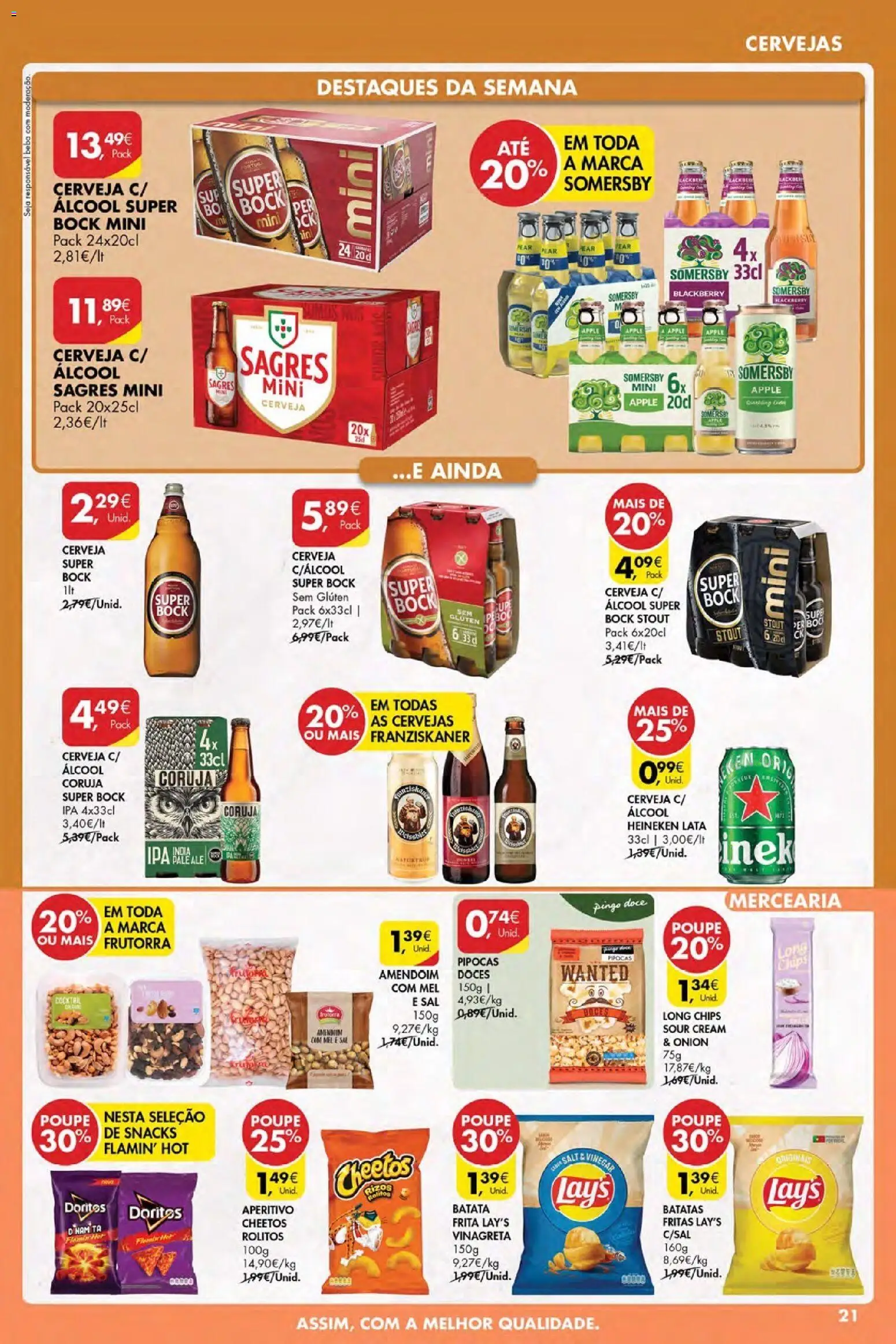Pingo Doce Poupe Esta Semana Açores │ válido de 12.02.2026 | Página: 21 | Produtos: Batata frita, Somersby, Doces, Batatas fritas