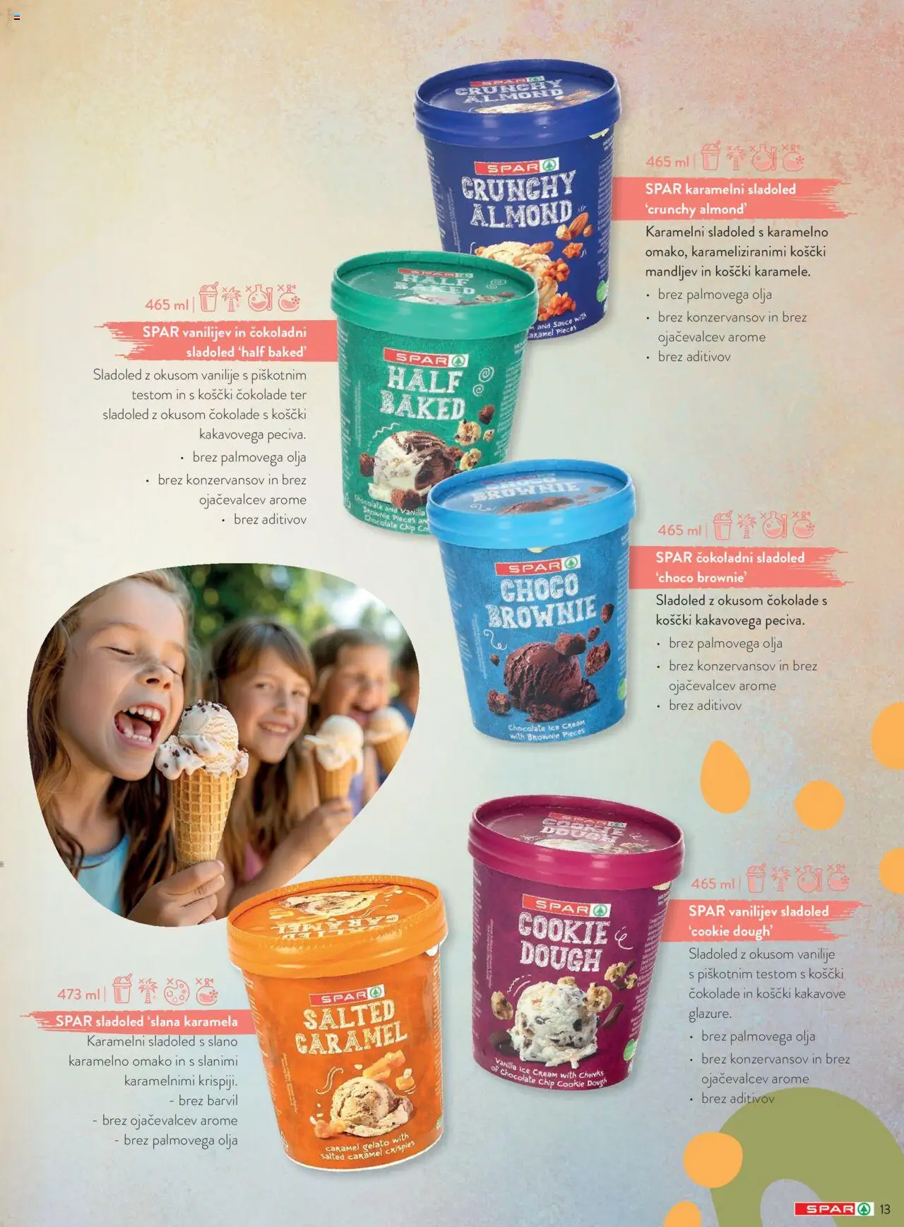 Spar katalog sladoleti │ velja od 14.04.2025 | Stran: 13 | Izdelki: Sladoled