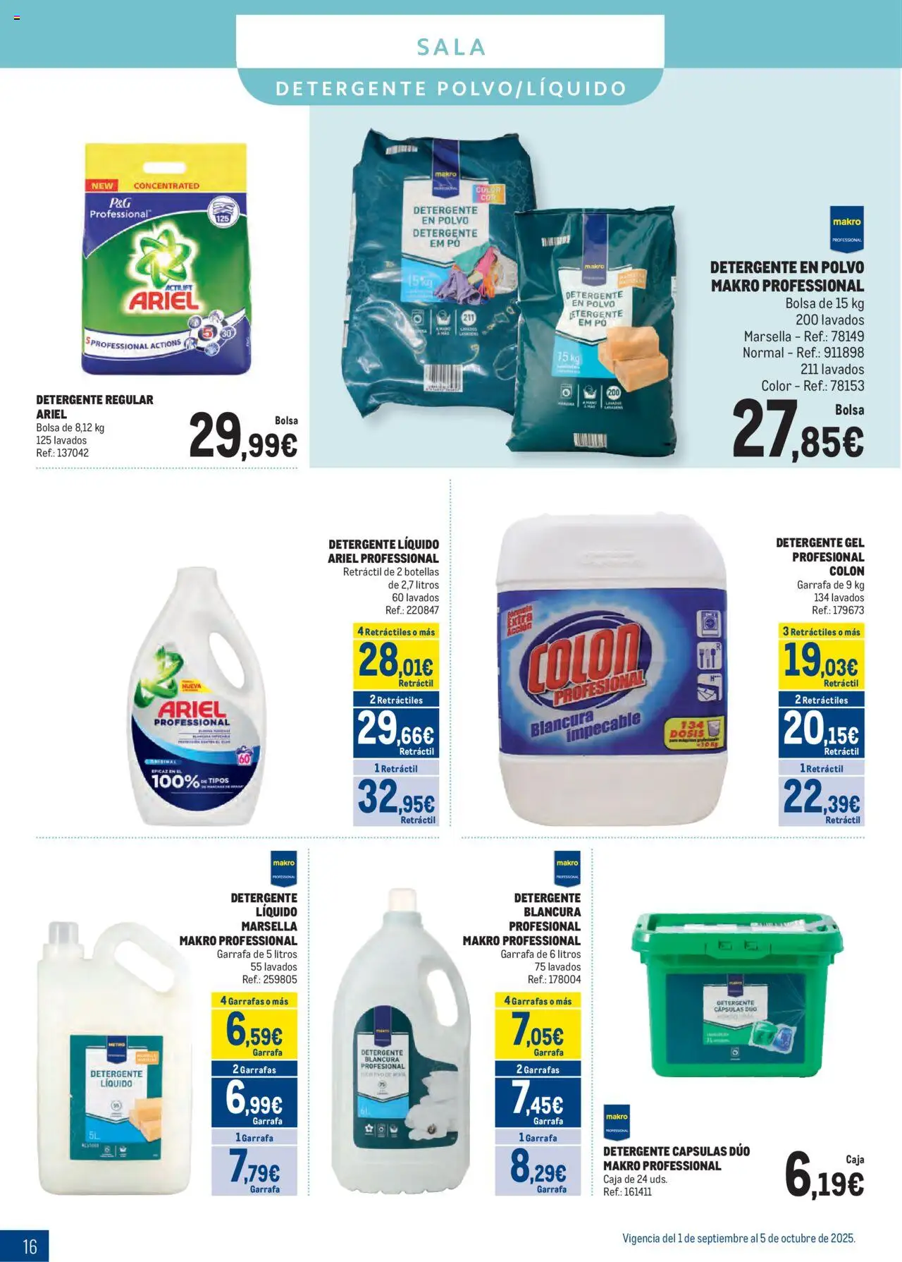 Makro - Especial Limpieza Norte II │ válido desde el 01.09.2025 | Página: 16 | Productos: Polvo, Detergente, Bolsa, Caja