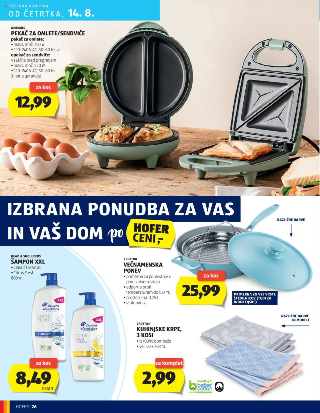 Hofer katalog │ velja od 07.08.2025 | Stran: 26 | Izdelki: Kos, Sampon