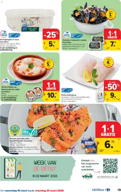 Carrefour folder week 12 - Voorbeeld van een folder van Carrefour, geldig van 18.03.2026 | Pagina: 19 | Producten: Zalm, Mosselen, Saus