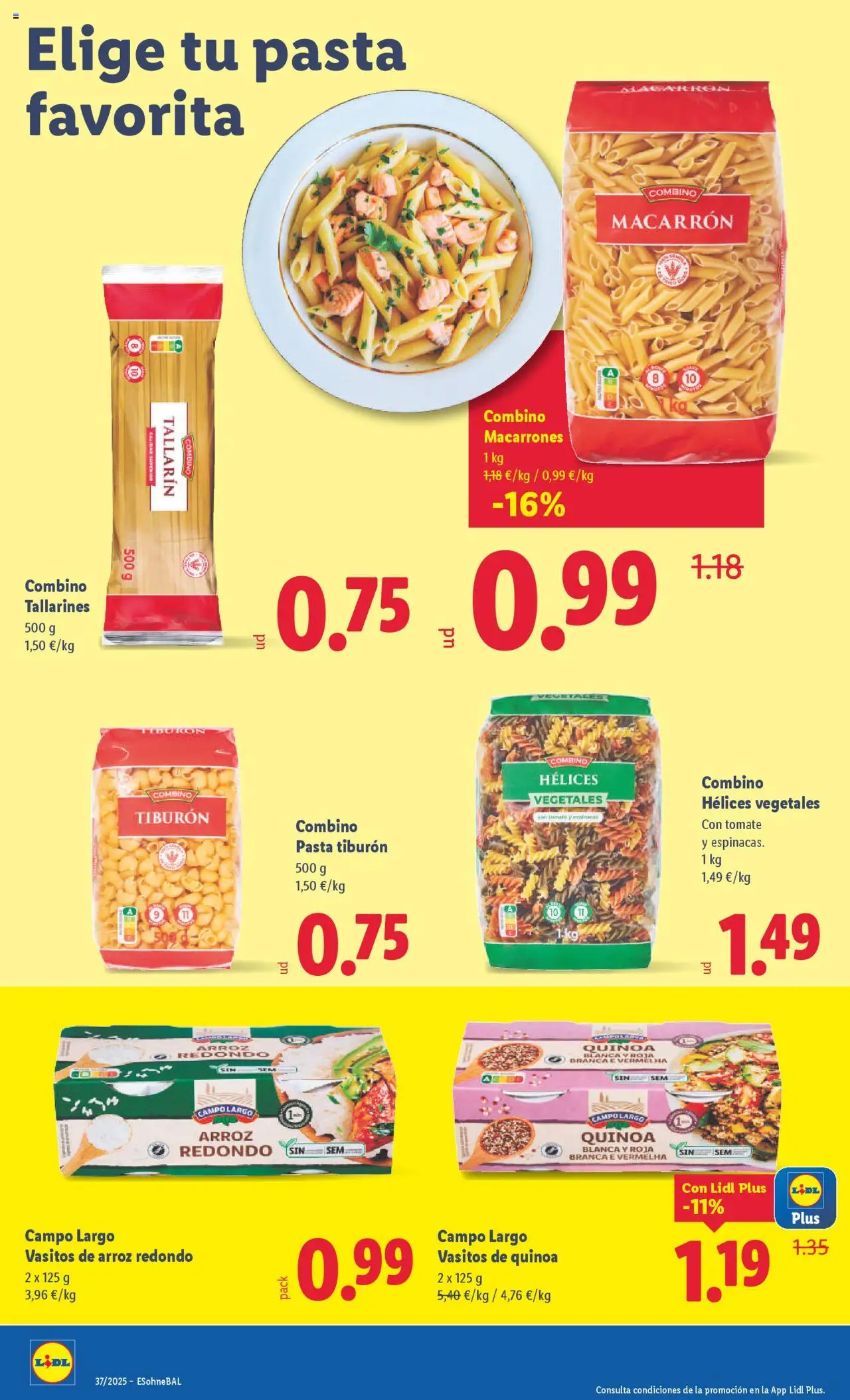 Lidl folleto │ válido desde el 08.09.2025 | Página: 8 | Productos: Arroz, Πορσελάνη, Pasta