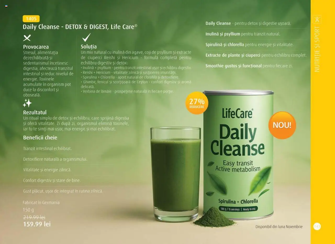 Noul catalog Life Care – valabil de la 01.10.2025 | Pagină: 145 | Produse: Ciuperci, Smoothie, Lămâie