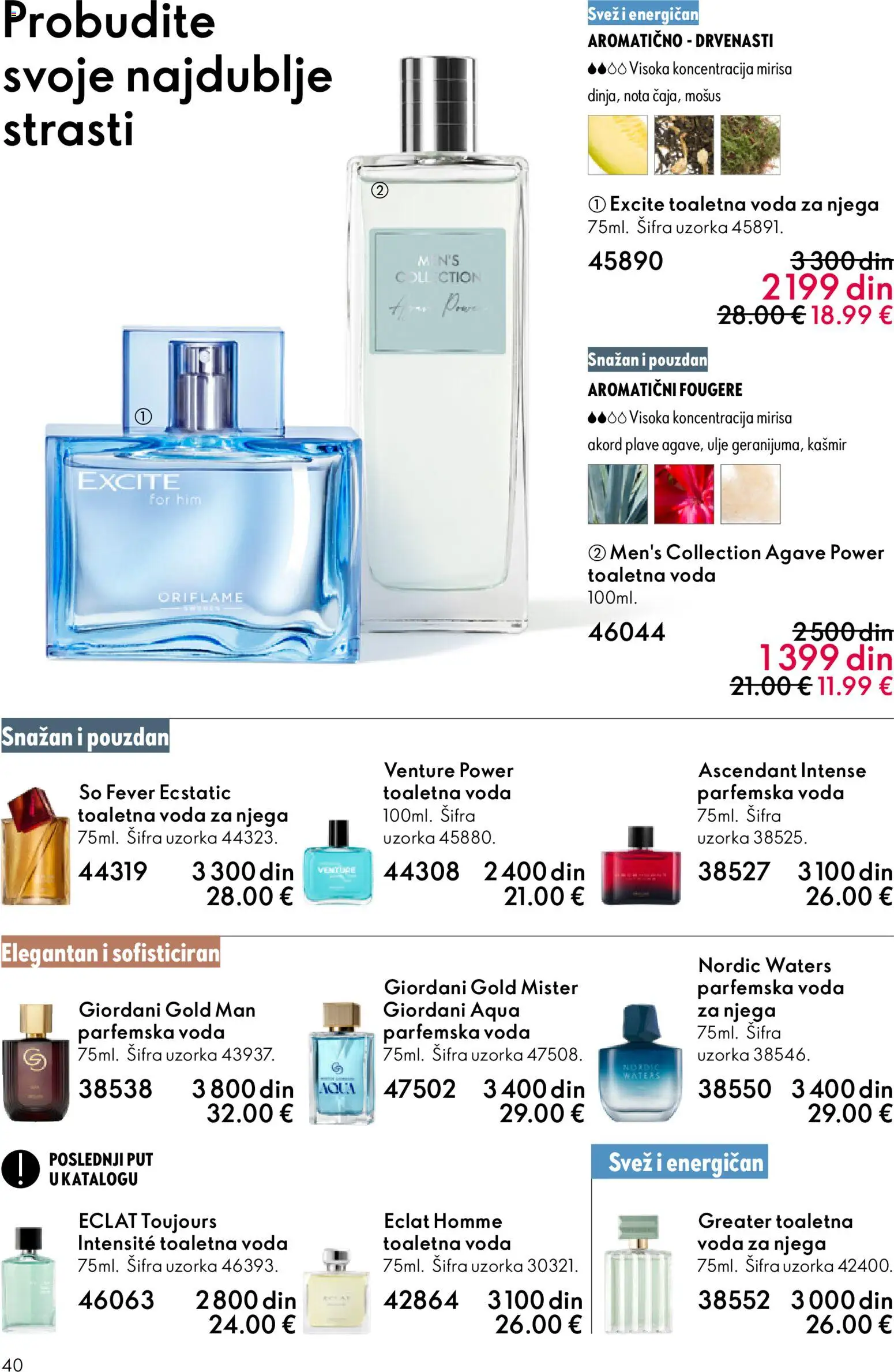 Oriflame katalog - važi od 28.01.2026 | Strana: 40 | Proizvode: Toaletna voda, So, Voda, Ulje