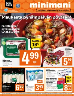 Minimani-mainoslehti voimassa 29.10.2025 alkaen
