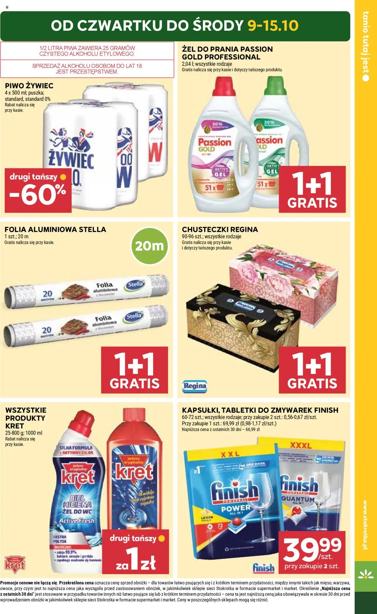 Stokrotka Gazetka od 09.10.2025 | Strona: 3 | Produkty: Stokrotka, Piwo, Finish