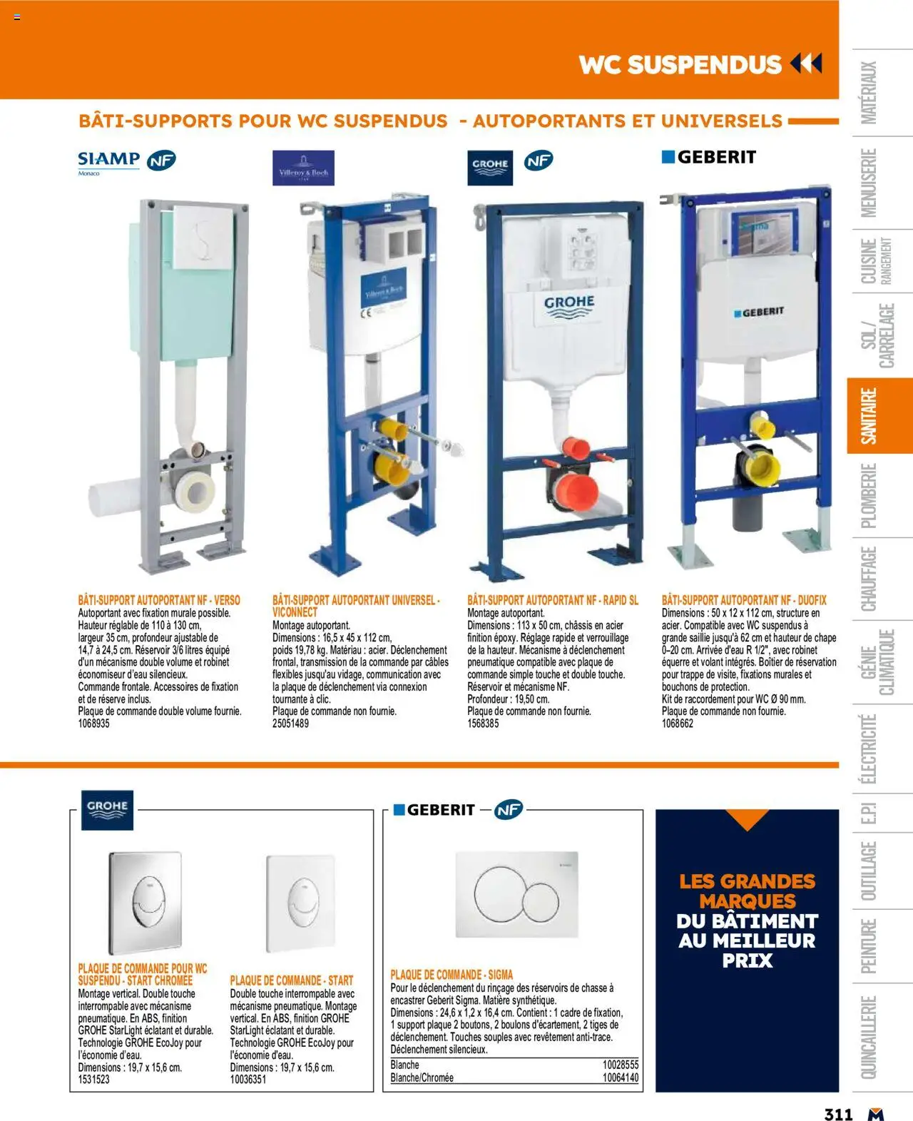  | Page: 311 | Produits: Robinet, Poids, Cadre