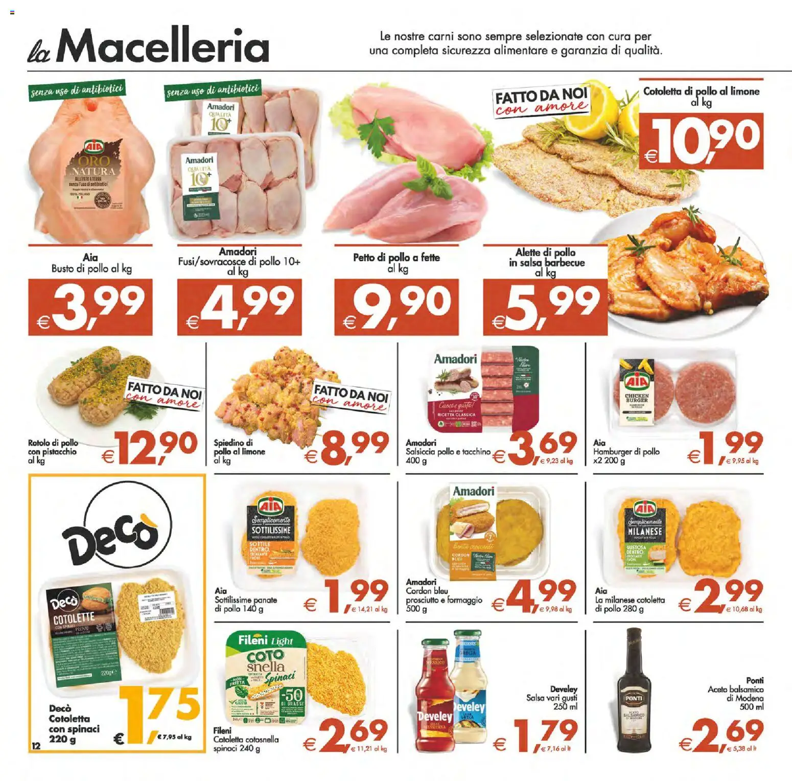 Volantino Decò del 06.03.2026 | Pagina: 17 | Prodotti: Petto di Pollo, Pollo, Tacchino, Spinaci