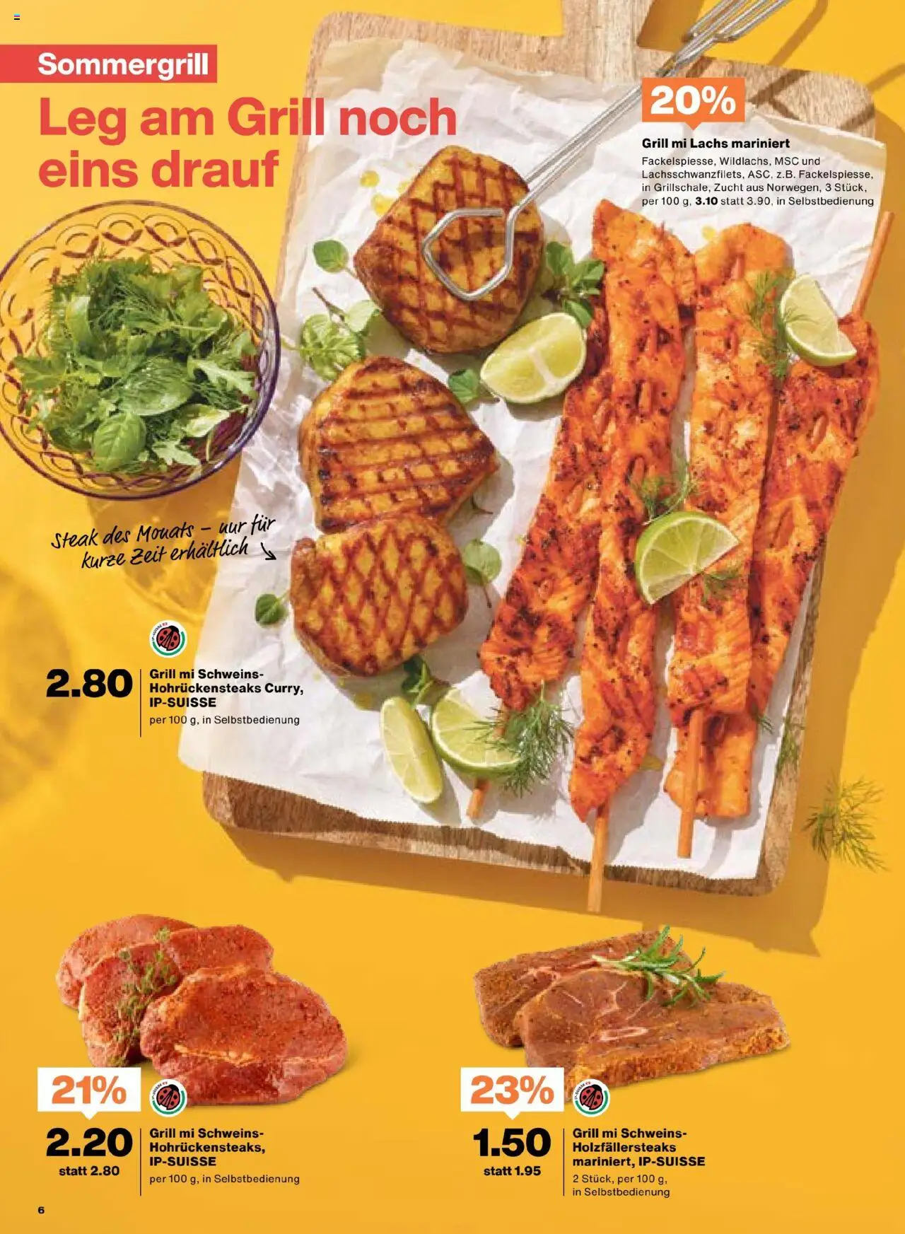 Migros Aktionen ab 17.06.2025 | Seite: 6 | Produkte: Lachs, Grill